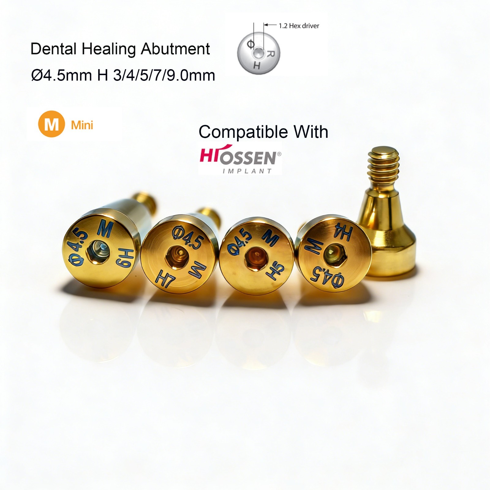 Titanium Osstem Hiossen Healing Abutment Cover Screw fits Mini & Regular Implant