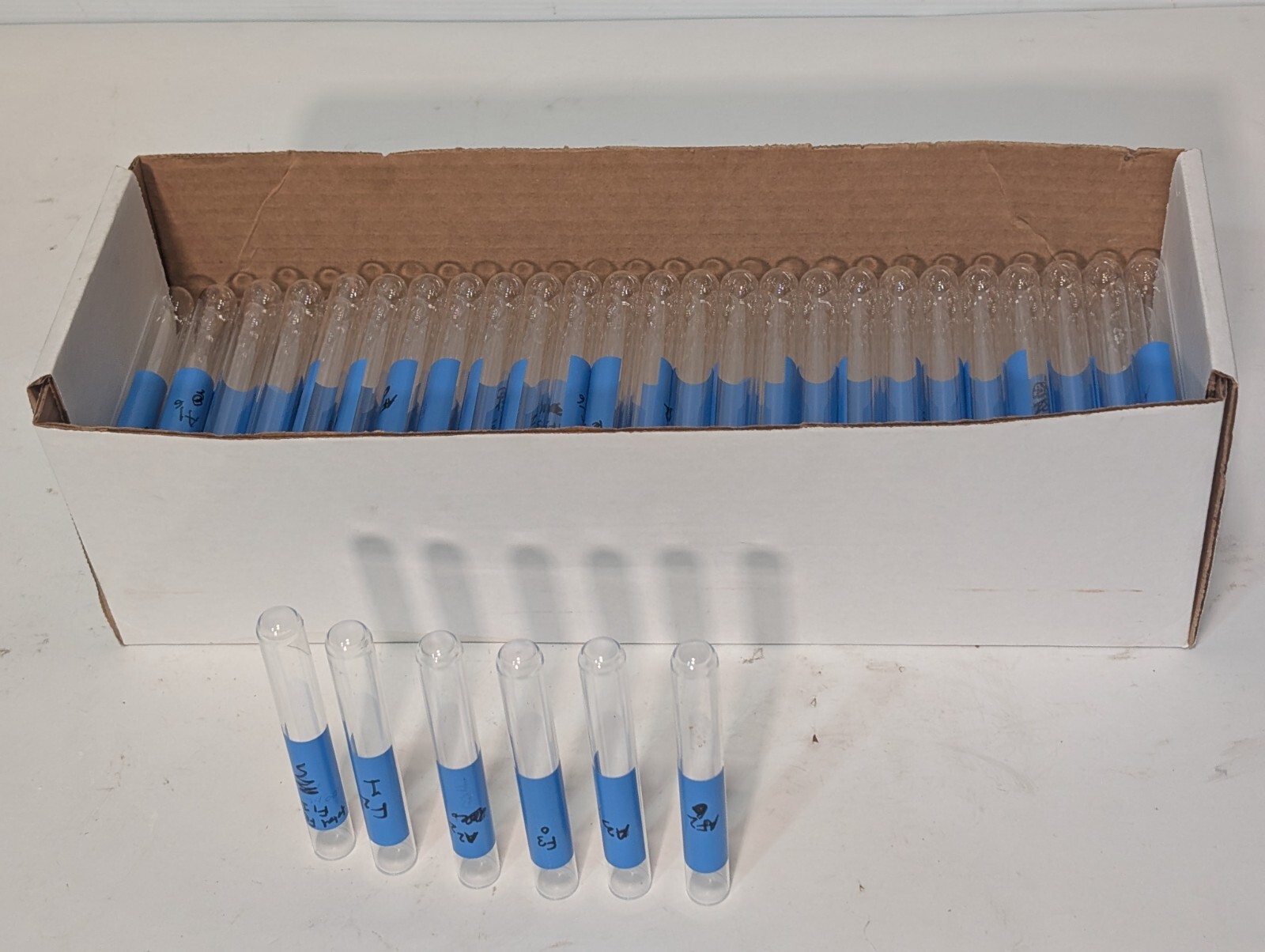 Qty. 179 Fisherbrand 14-957-18E – 16x125mm Lime Glass Disposable Culture Tubes