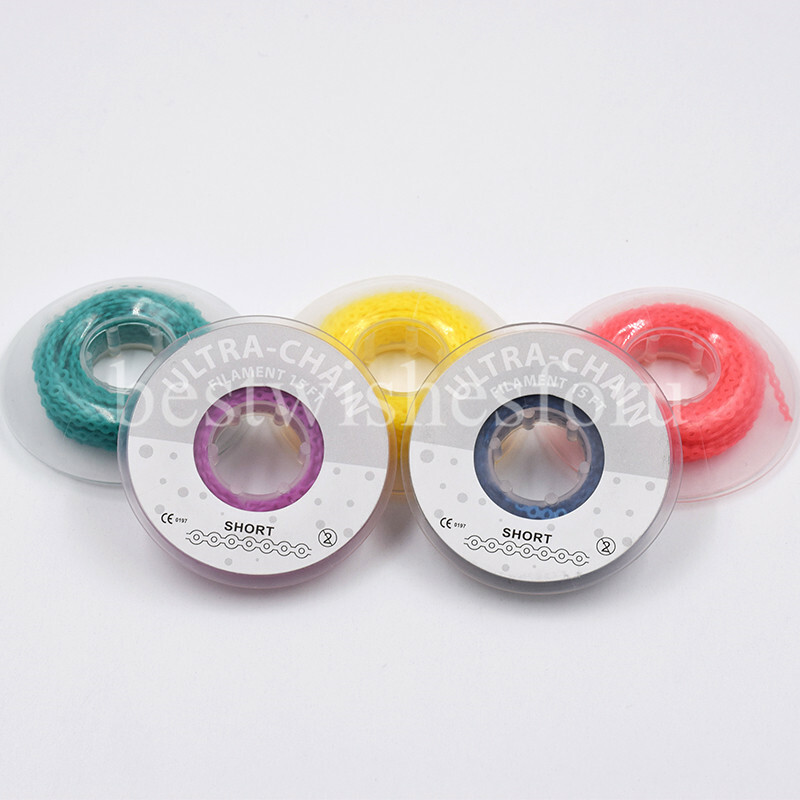 Dental Ortho 44 Colors Elastic Power Chain Rubber Bands Long/Short/Continuous
