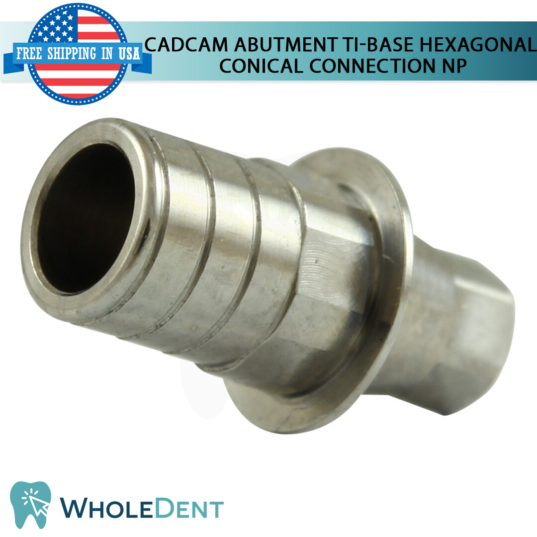 5x Dental Narrow Anti Rotational Titanium Base Conical Hex 2.25mm Connection
