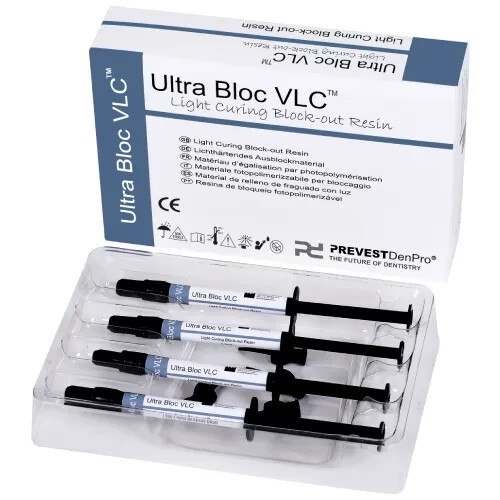 3 Kits of Dental ULTRA BLOC VLC Light Cure Block Out Resin Cement 4 x 2gm Pack