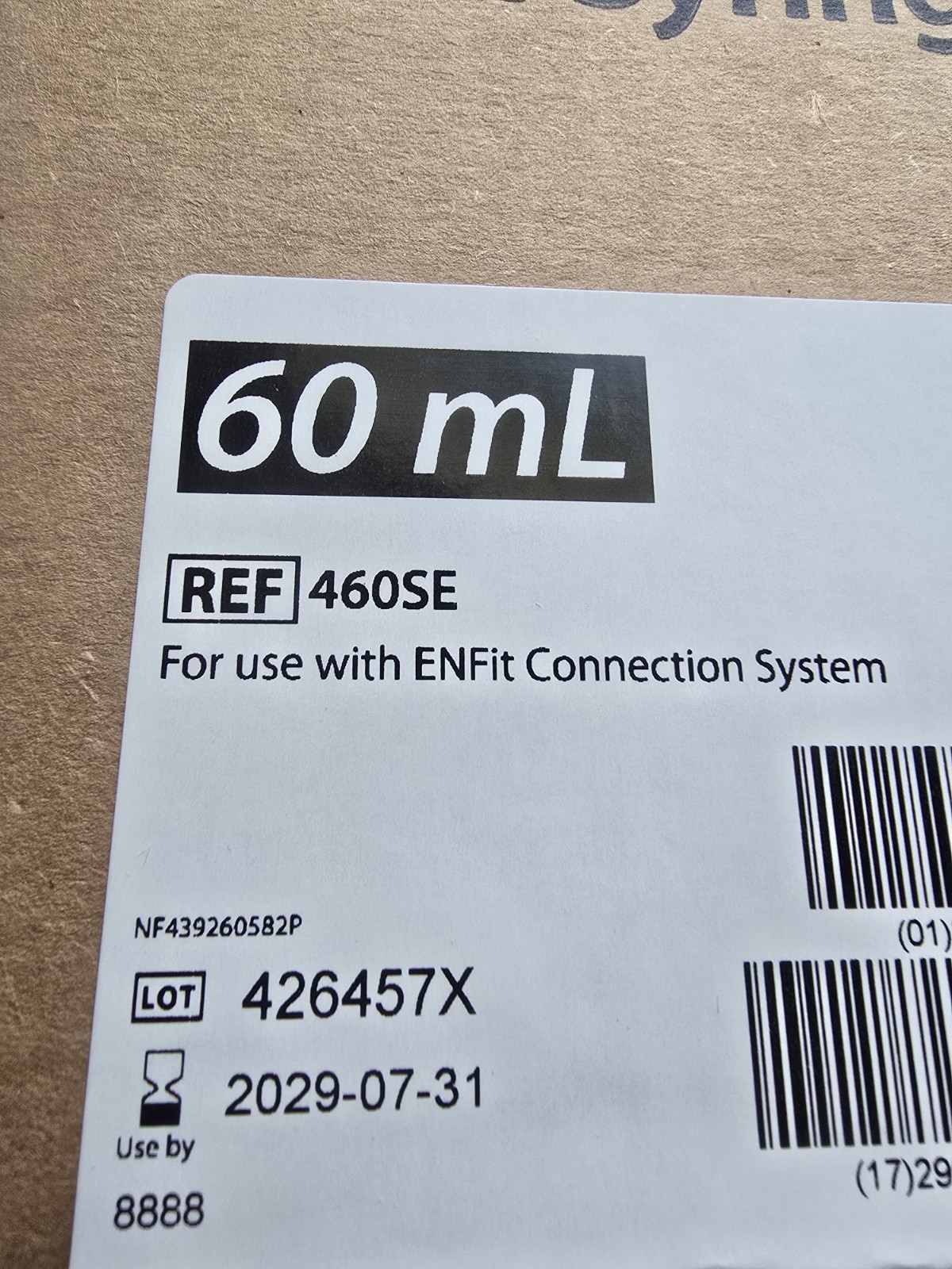 ⭐ Covidien Monoject ENFit 60 mL Enteral Syringe 460SE Lot of 10 Exp July 2029