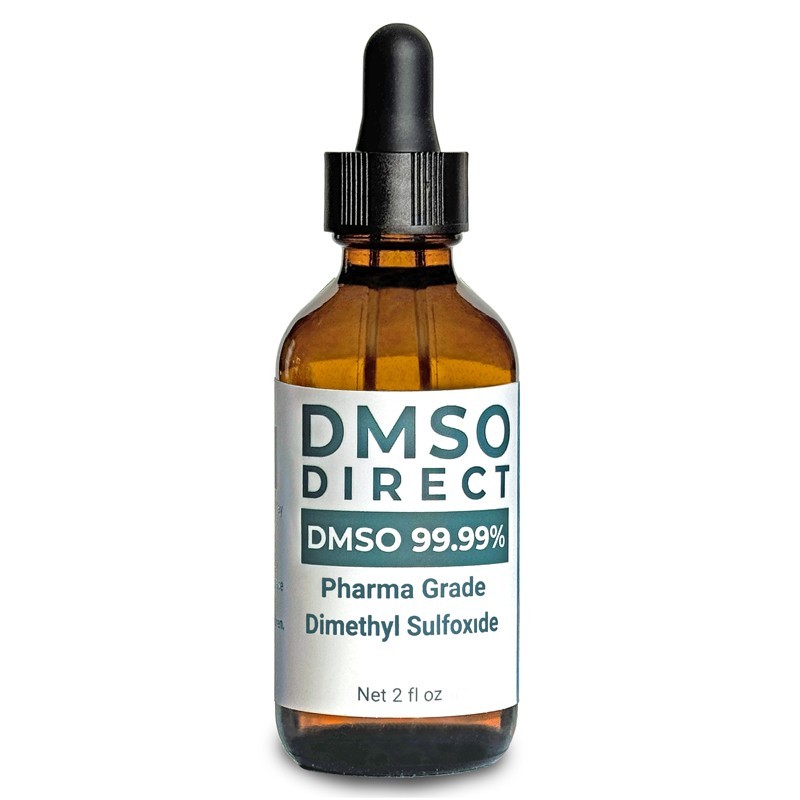 DMSO Liquid 99.99% Pharmaceutical Grade Dimethyl Sulfoxide – Glass Dropper 2 oz
