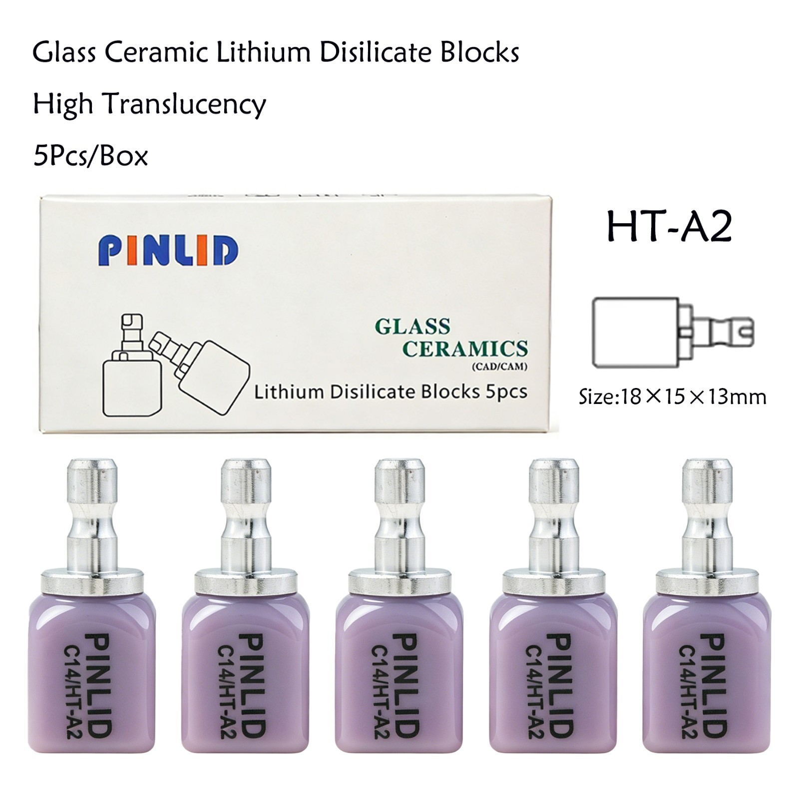 US C14 Dental Emax Glass Ceramic Block HT Lithium Disilicate CAD/CAM CEREC Block