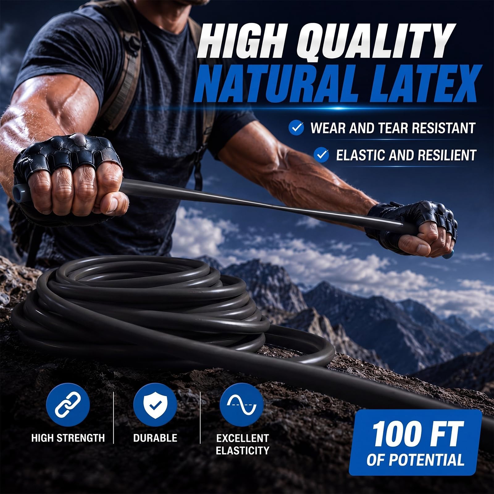 100ft Latex Rubber Tubing 3/8″ OD 1/4″ ID for Slingshots, Medical, Fitness Hose
