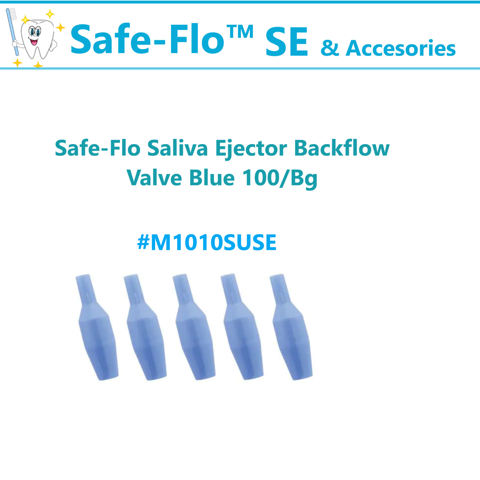 Dental Safe-Flo SE Valve CROSSTEX Safe-Flo™ HV Valve, Adapter, 100/Pkg