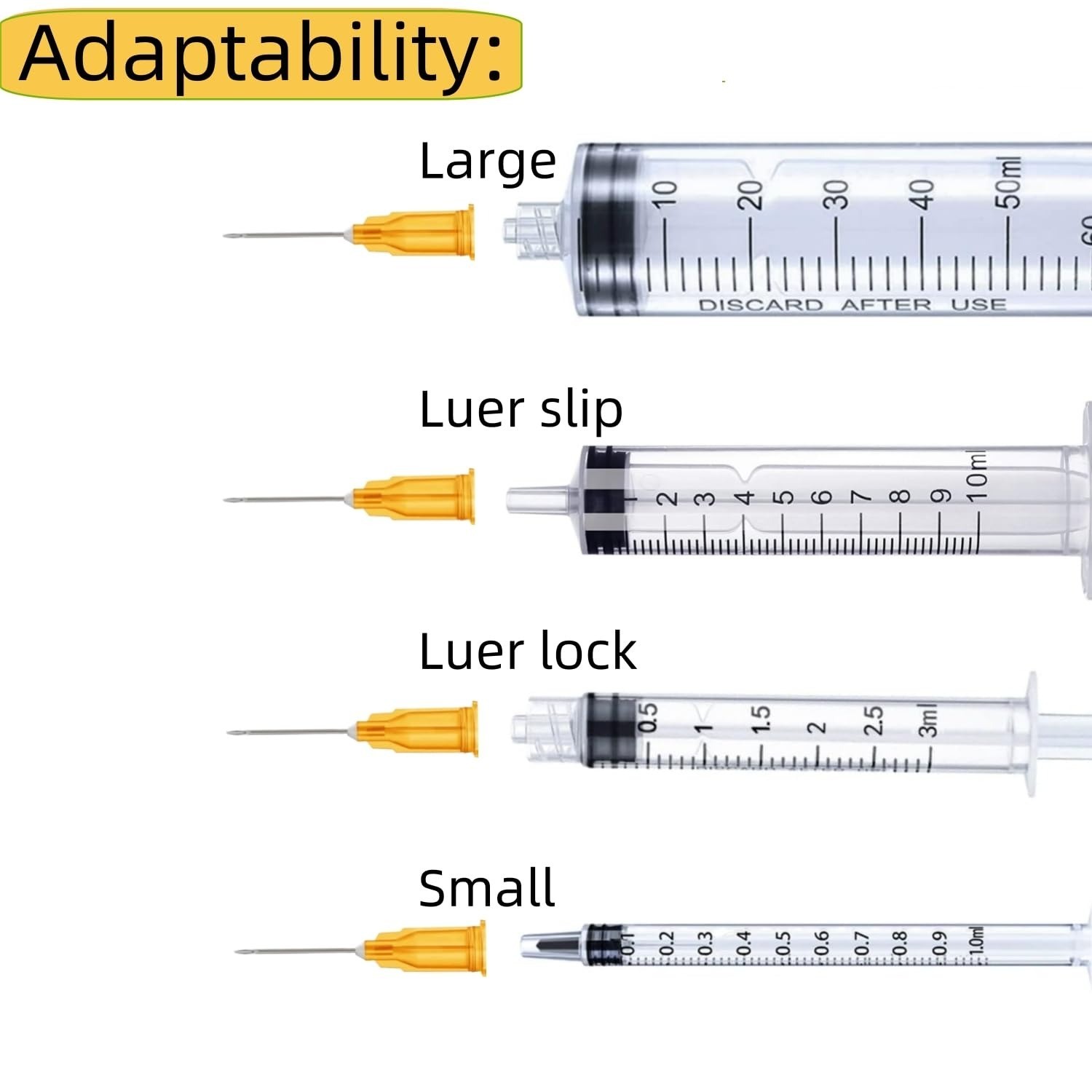 100 Pack 25 Gauge 5/8 Inch Sterile Disposable Syringes – Lab Supplies