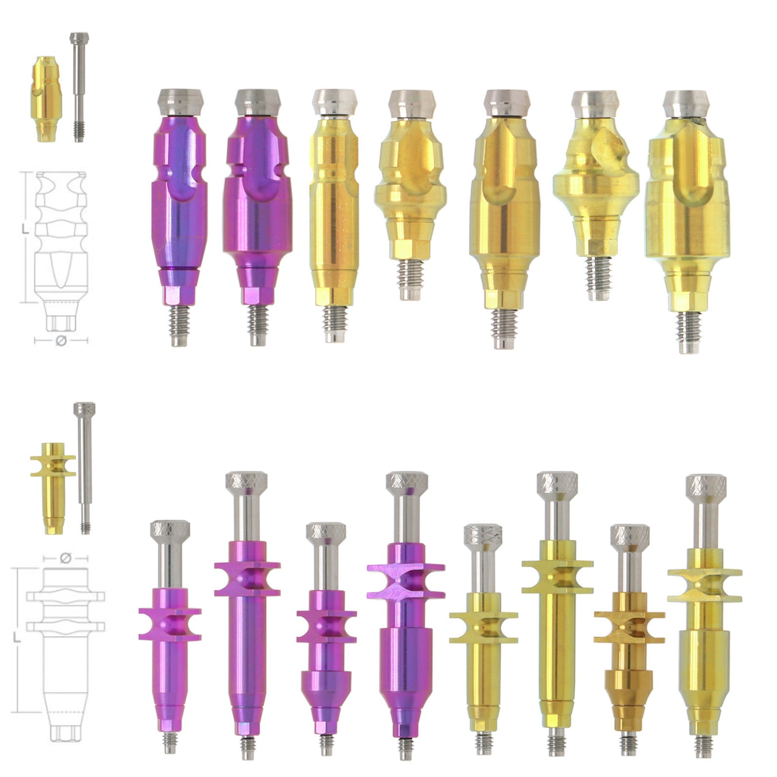 US Nobel Biocare NP/RP Implant Lab Analog Open/Closed Tray Impression Coping