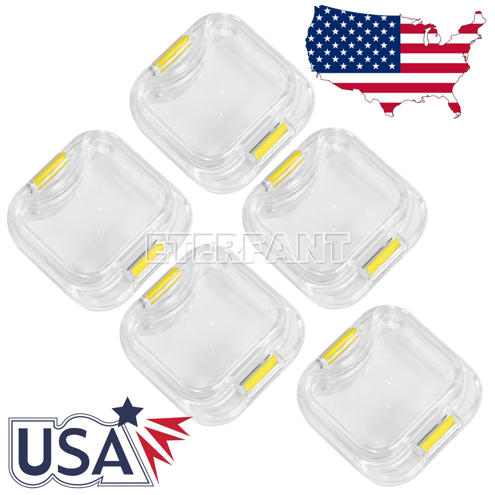 ETERFANT 100pcs Dental Crown and Bridge Pillow Box with Storage Display Box