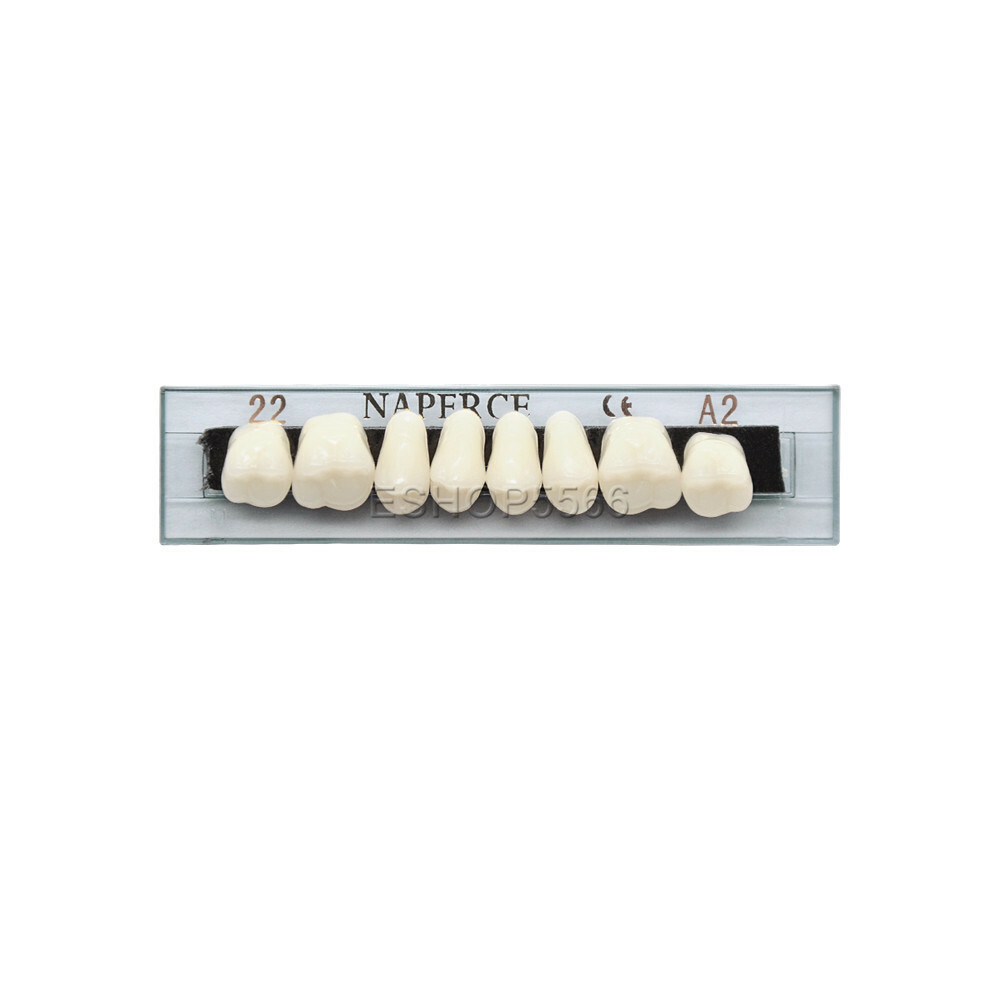 168pcs/6sets Dental Denture Acrylic Resin Full Set Teeth Upper + Lower Shade A2