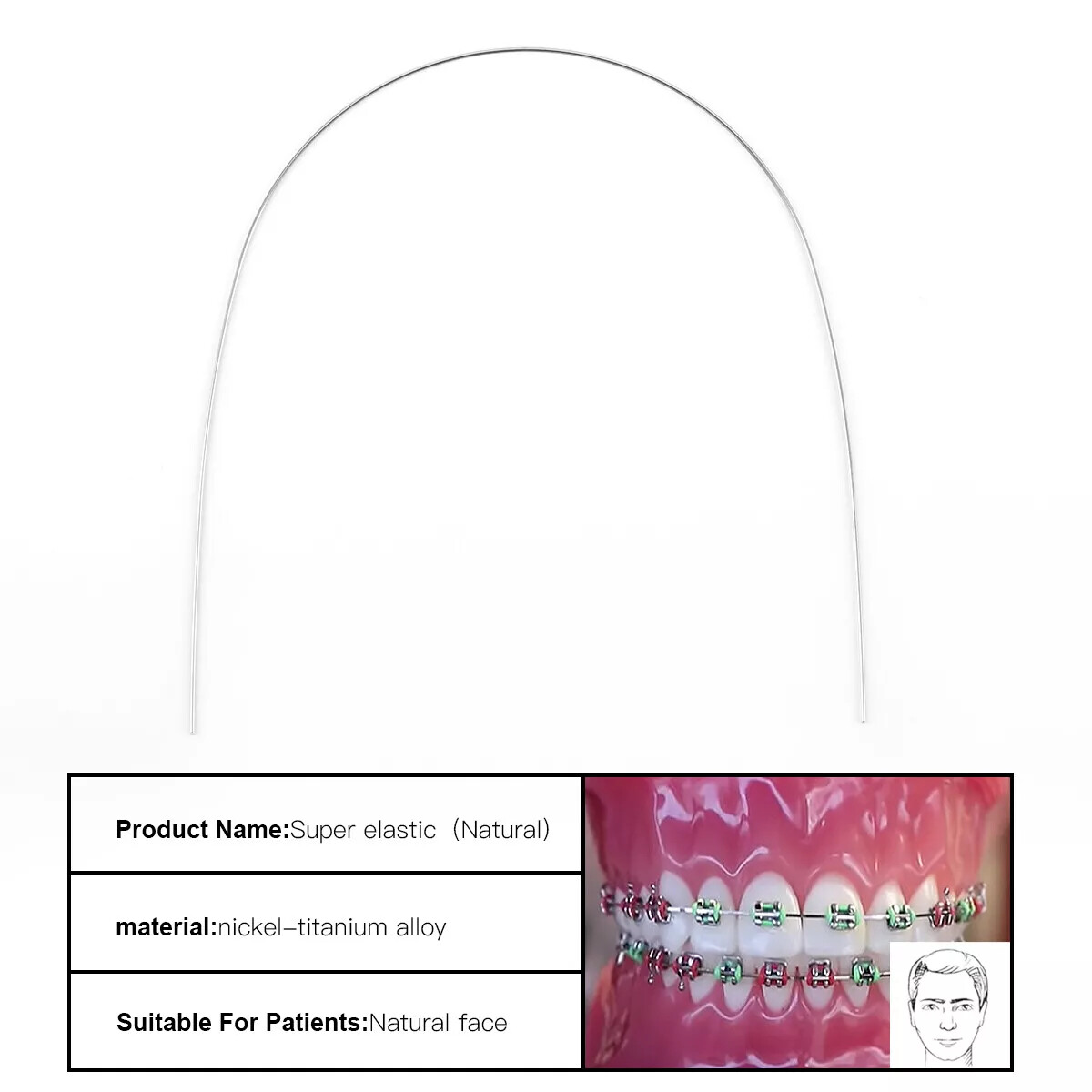 10 Pcs/Pack Dental Orthodontic Arch Wire Super Elastic Niti Round Natural From