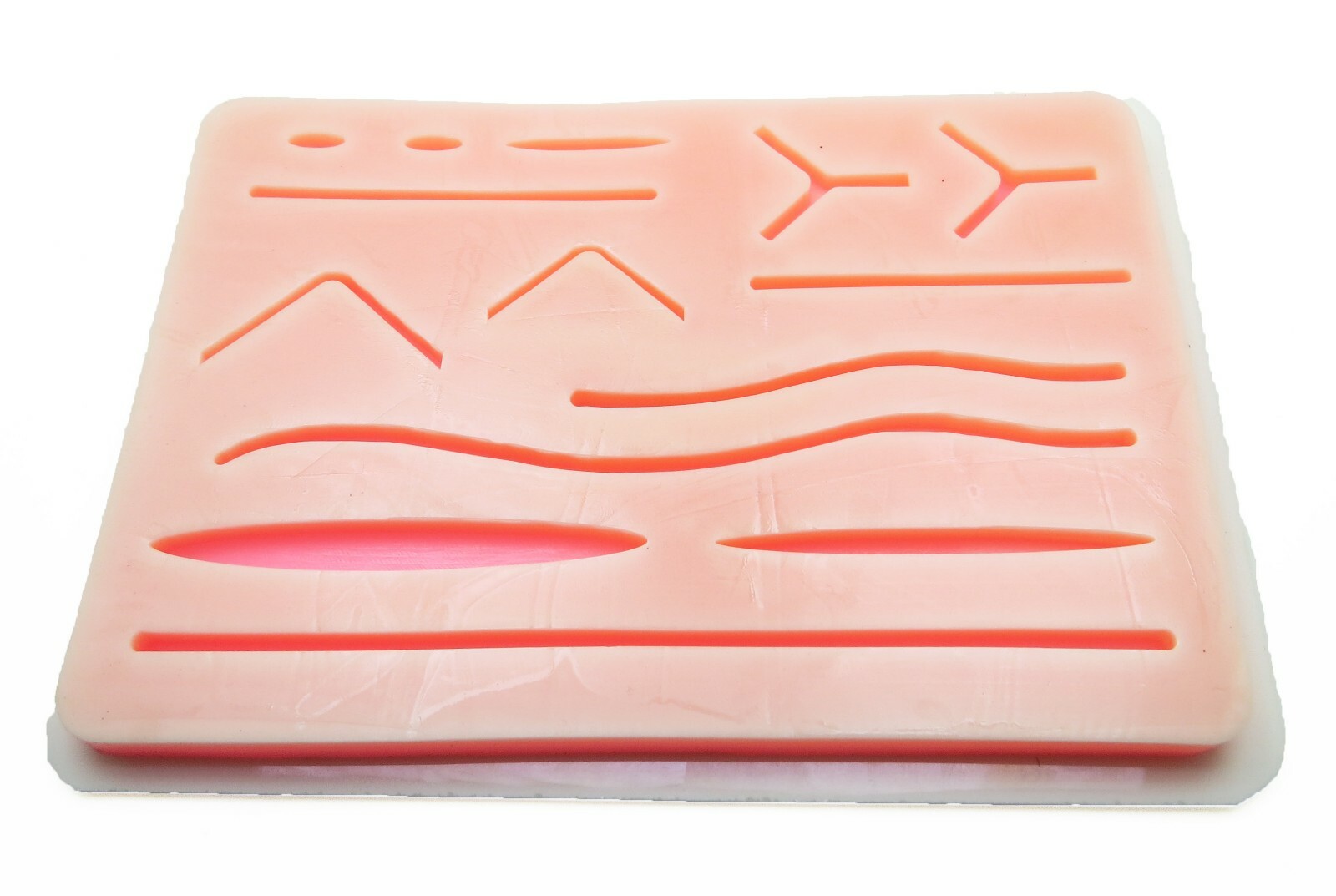 Silicon Suture Training Pad W/ Tray Large Suture Pad 14 Wounds Premium Set