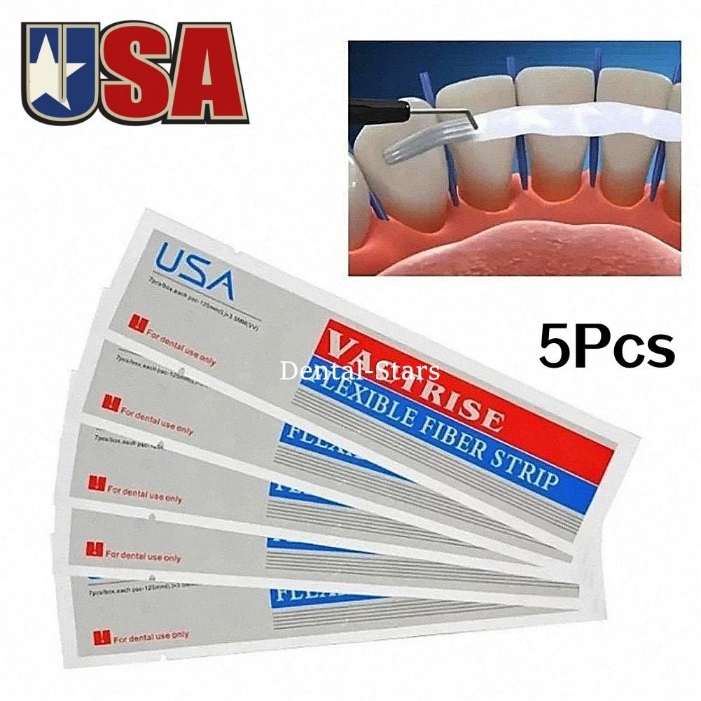 5Pcs Dental Flexible Glass Fiber Strip Splint Composite Resin Bonding Ribbon USA