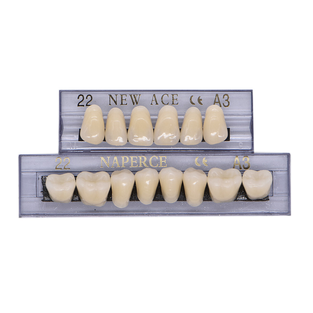168PC Acrylic Resin Denture #22 Dental Upper Lower Shade A3 Teeth Set US