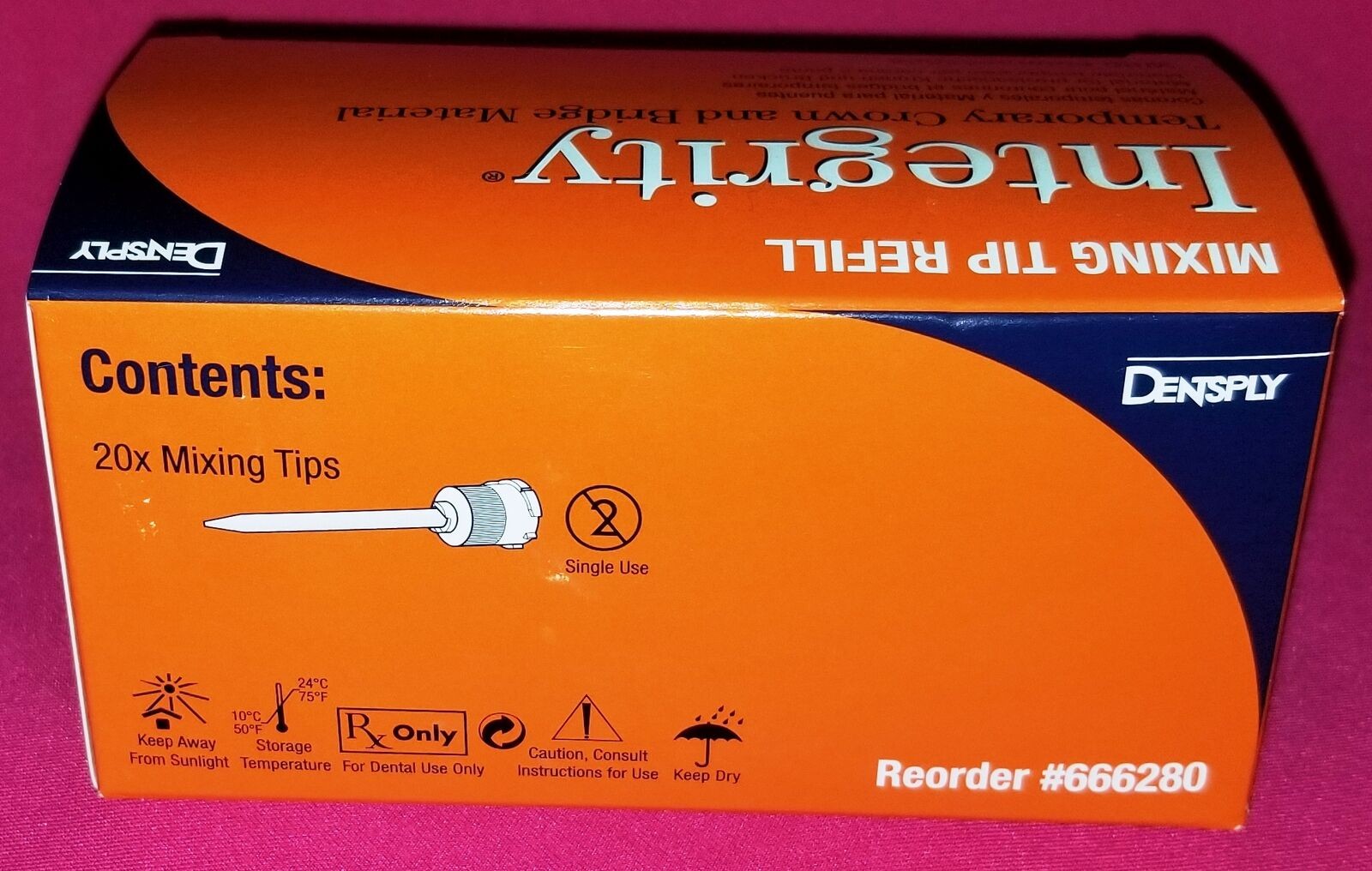 Integrity Mixing Tips for 76 Gm. Package of 20 Tips Dentsply-666280 Exp: NONE