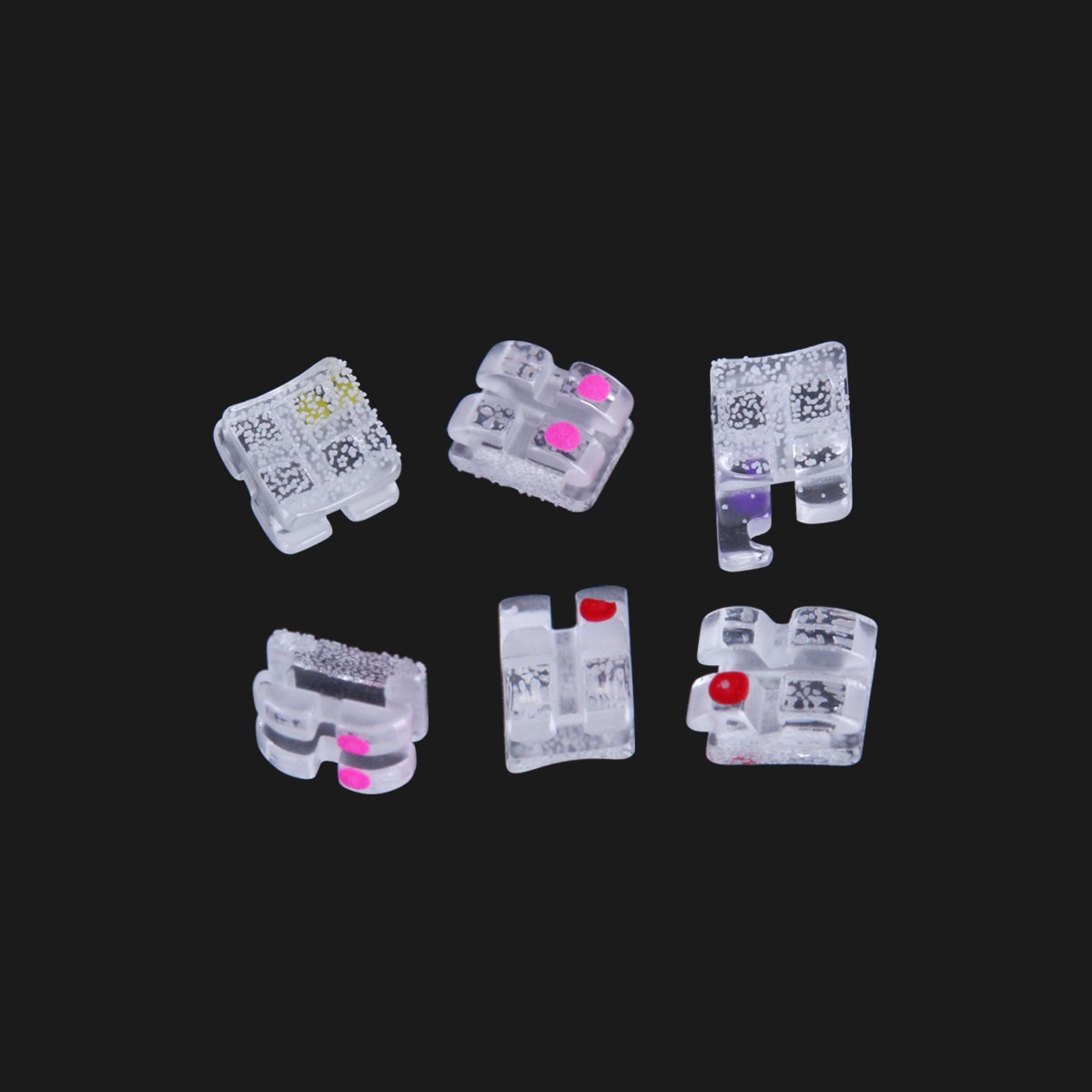 AZDENT Monocrystalline Sapphire Bracket Braces Ceramic MBT/ROTH 022 018 Hook 345