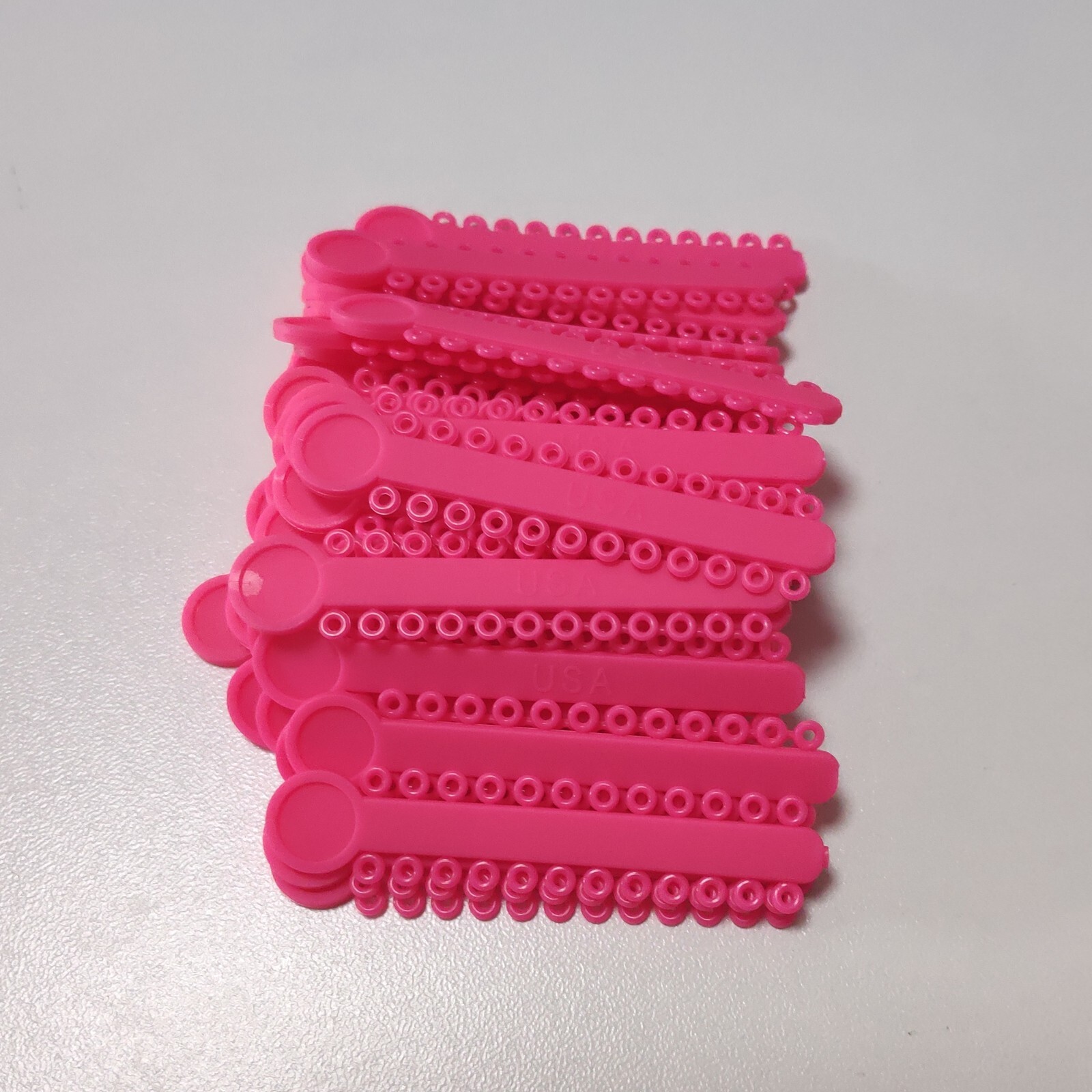 1Bag Dental Ligature Ties Orthodontic Elastics Rubber Bands Ligation Gun 38Color