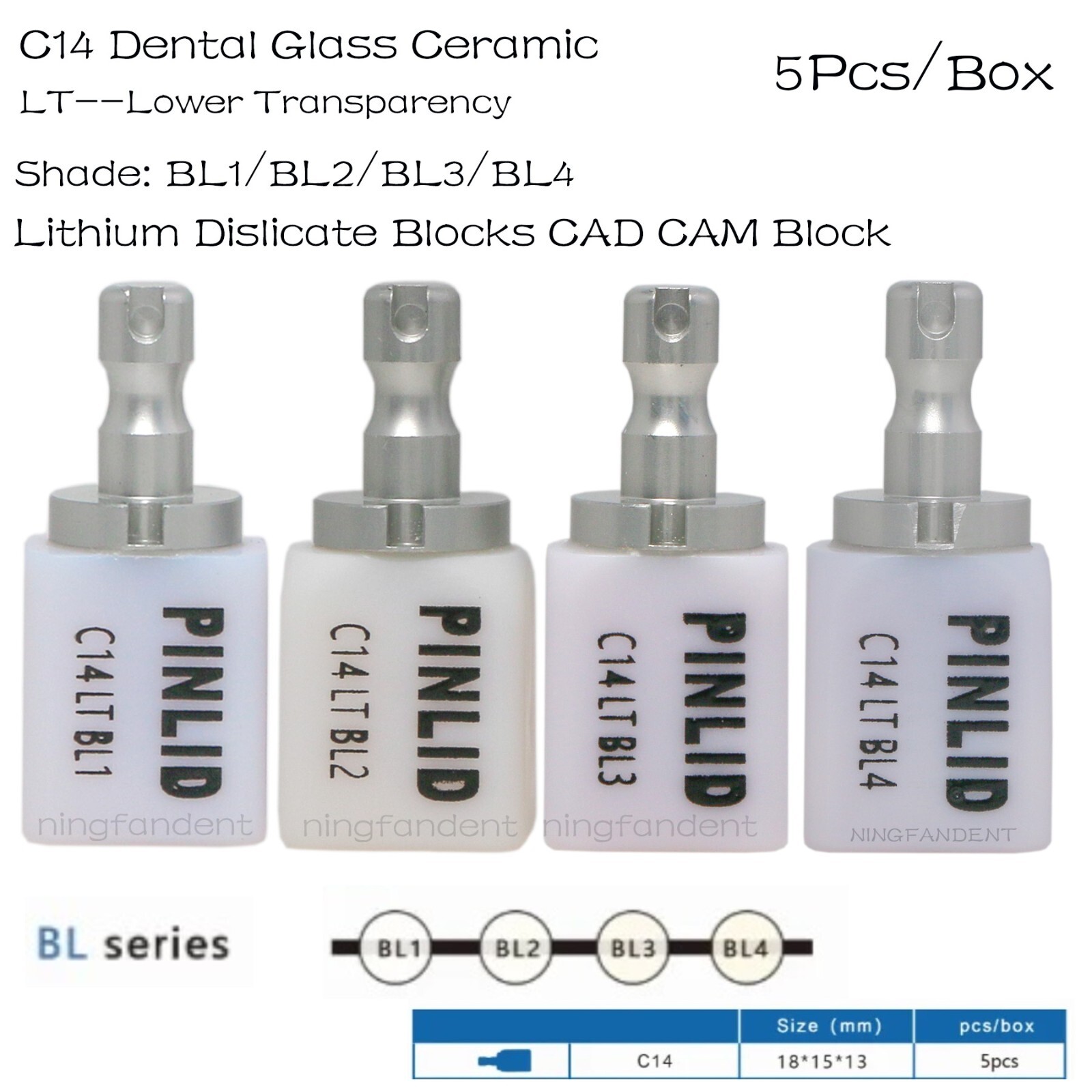 US C14 Dental Emax Glass Ceramic Blocks Lithium Disilicate CAD/CAM CEREC Blocks