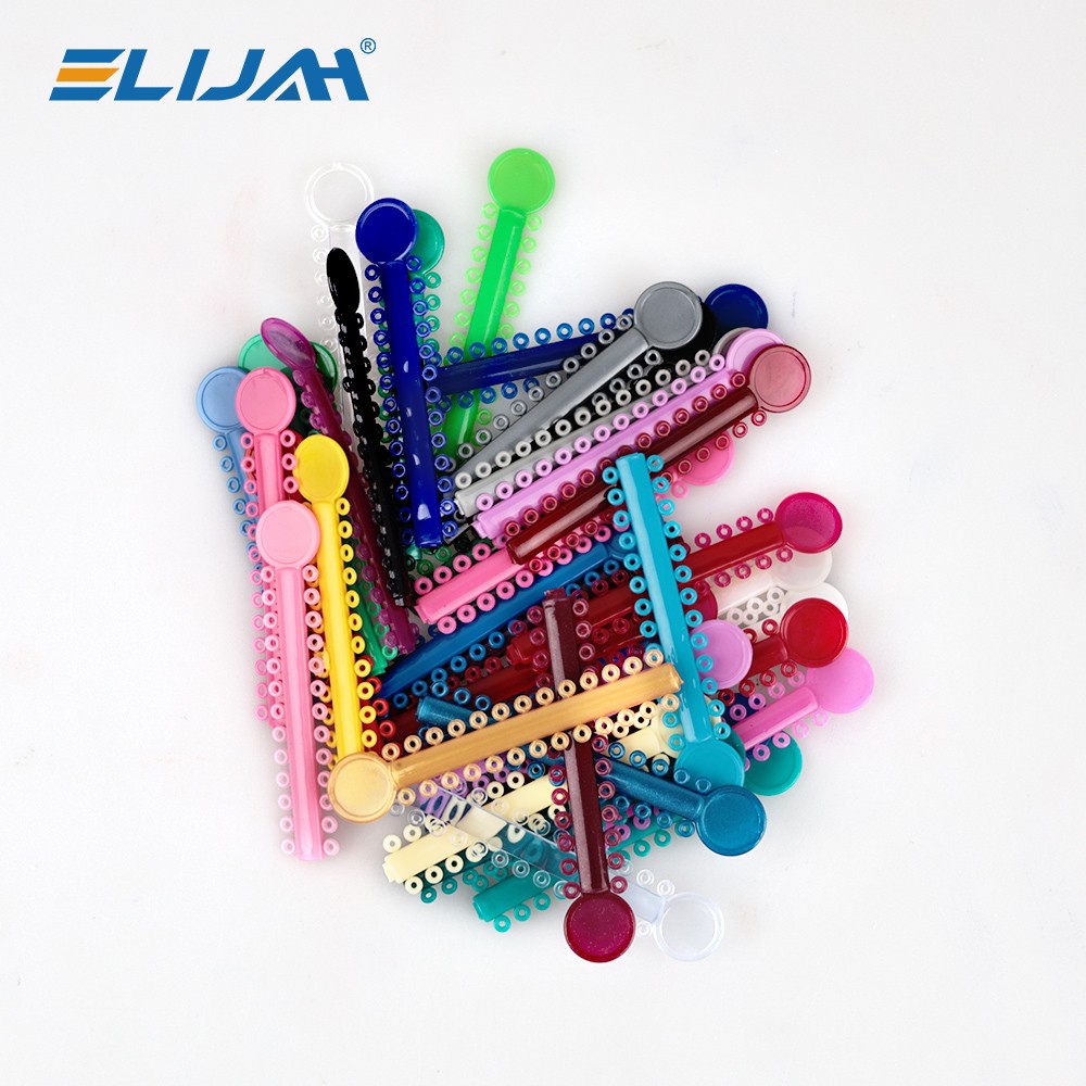 1040pcs Dental Orthodontic Ligature Ties Braces Elastic Rubber Bands Mixed Color