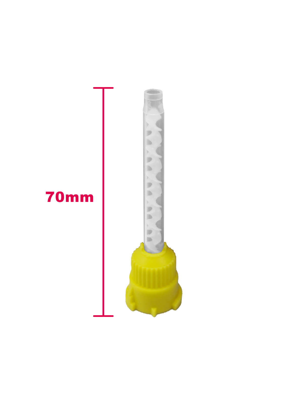 Dental Yellow HP Mixing Tips Defend Type 240 x 4.2mm Light Body Mydent Style