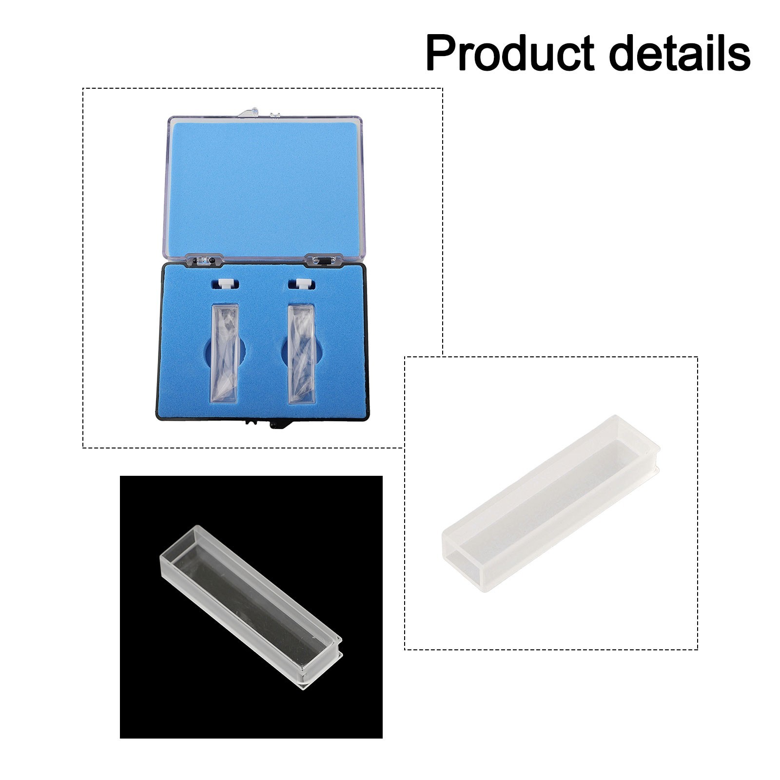 Quartz Cuvette Cuvette Workshop Laboratory 3.5ml Replacement 190-2500nm 2PCS