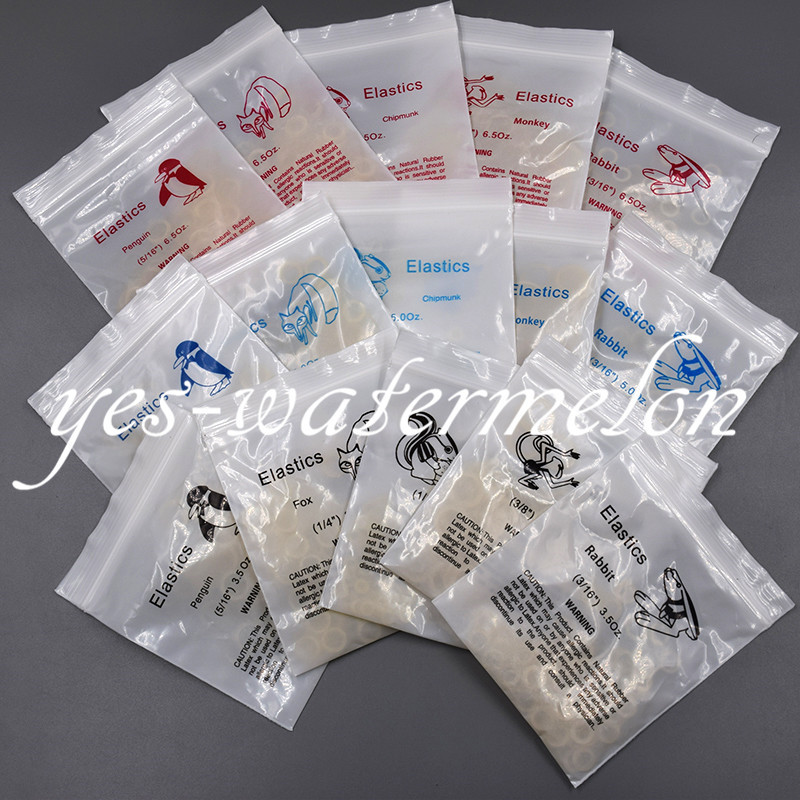 Dental Rubber Bands Elastic Latex Braces 3.5/5.0/6.5oz 1/4 1/8 3/8 3/16 5/16