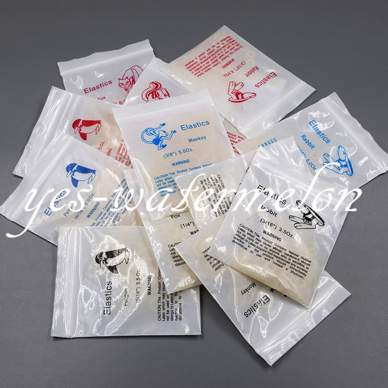 Dental Rubber Bands Elastic Latex Braces 3.5/5.0/6.5oz 1/4 1/8 3/8 3/16 5/16