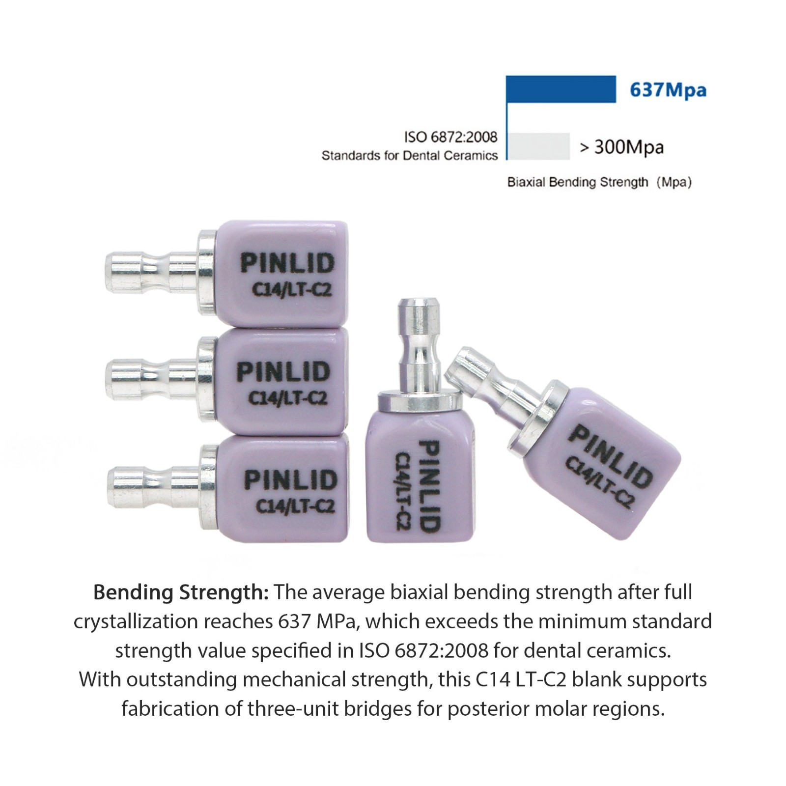 US LT C14 Lithium Disilicate Glass Ceramic Blank For CEREC CAD/CAM Dental Lab
