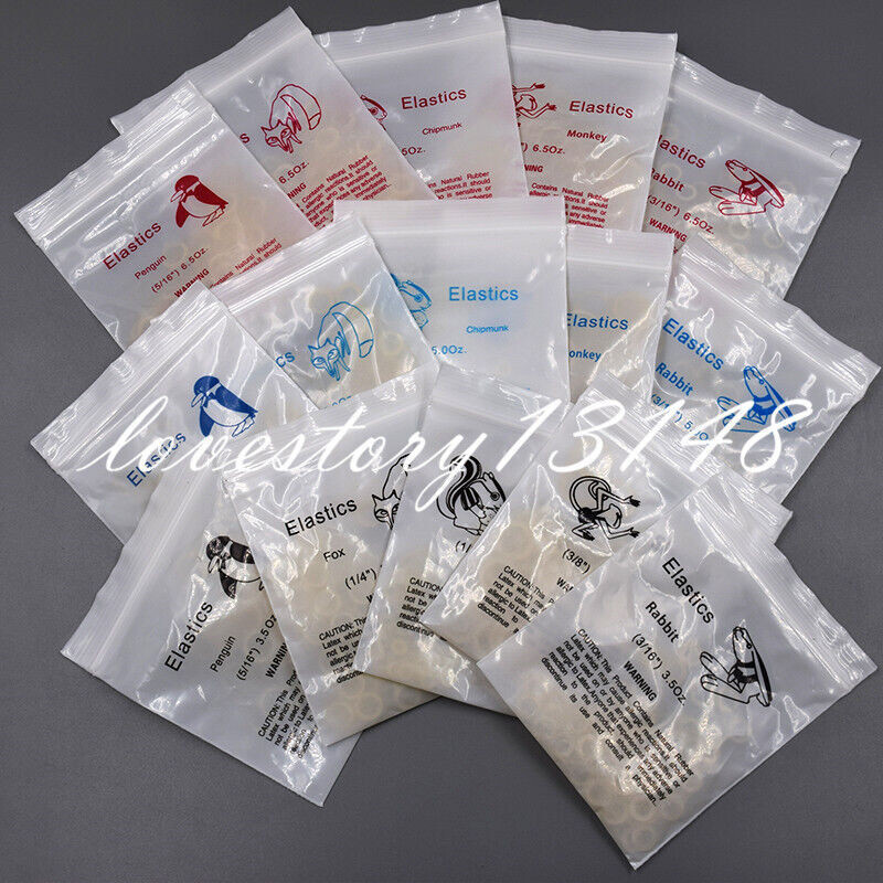 Dental Orthodontic Rubber Bands Elastics Latex Braces 3.5/4.5/6.5Oz 100x/Bag