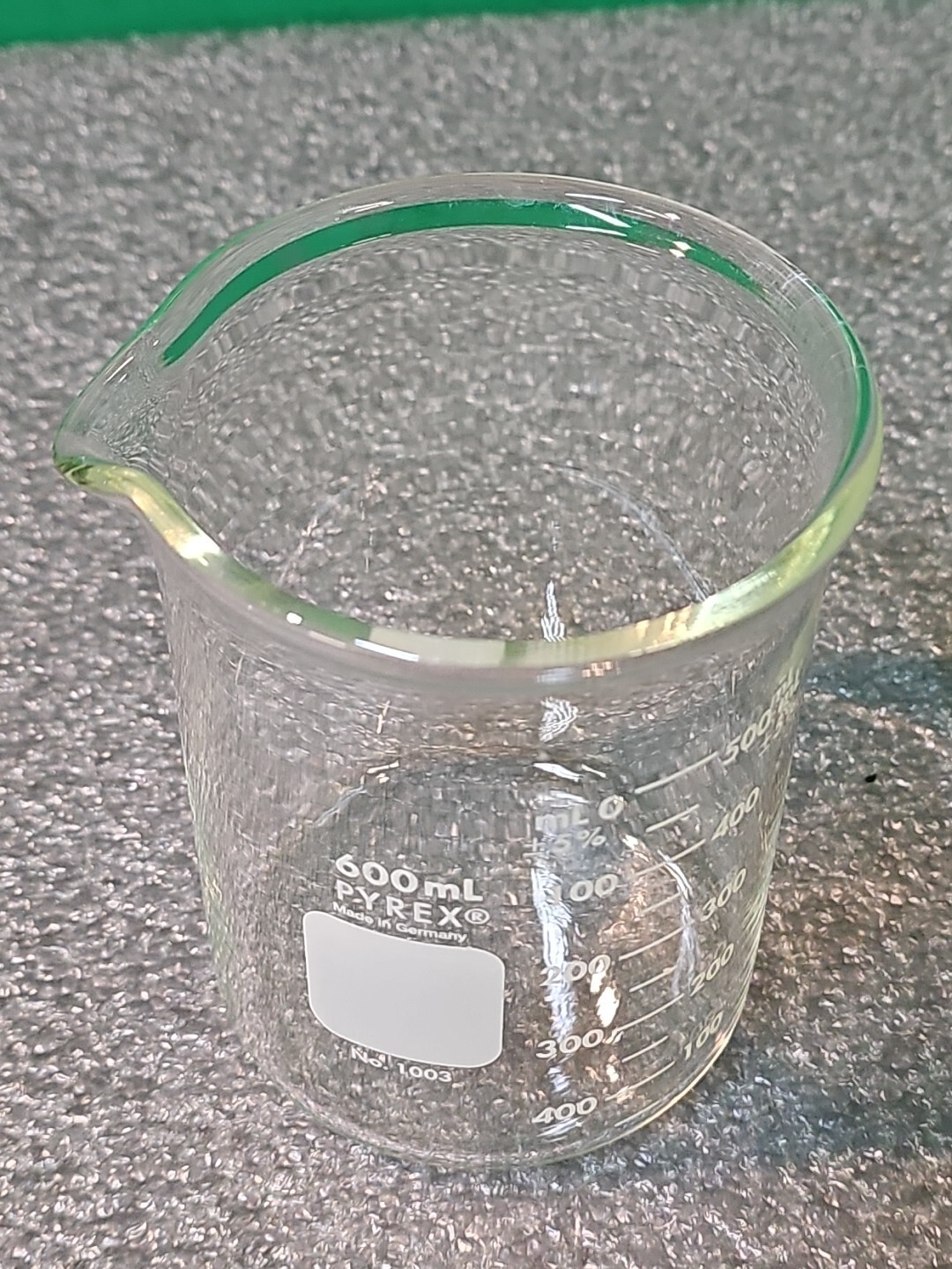 Corning Pyrex 1003-600 | Griffin Beaker Double scale graduated glass 600ml