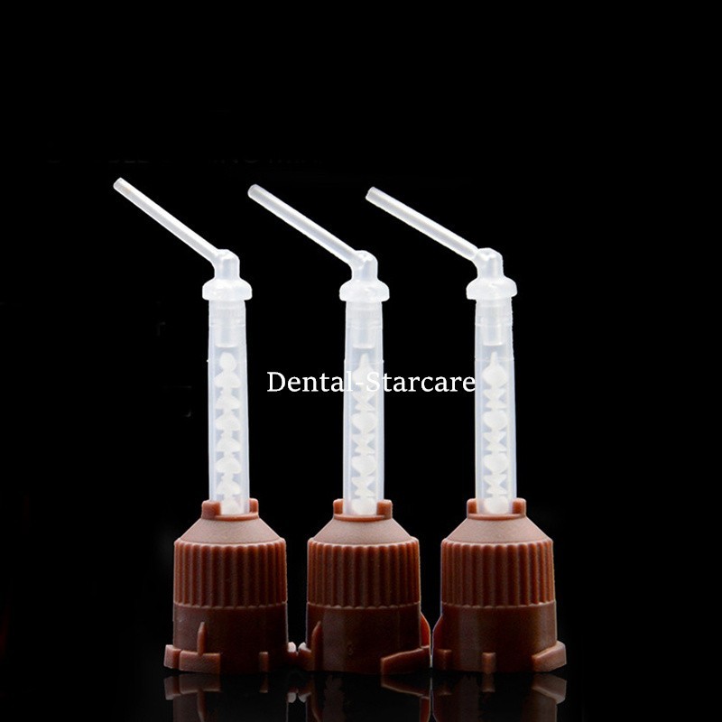 50 Pcs Dental Mixing Tips For Impression Material Tips Long/Short 1:1 Ratio USA