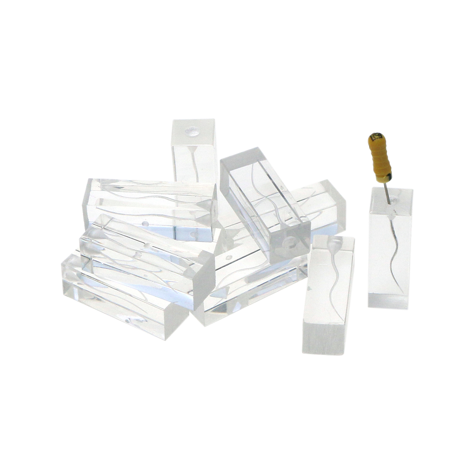 10PCS Dental Endodontic Root Canal Practice Models Endo Training Block Clear