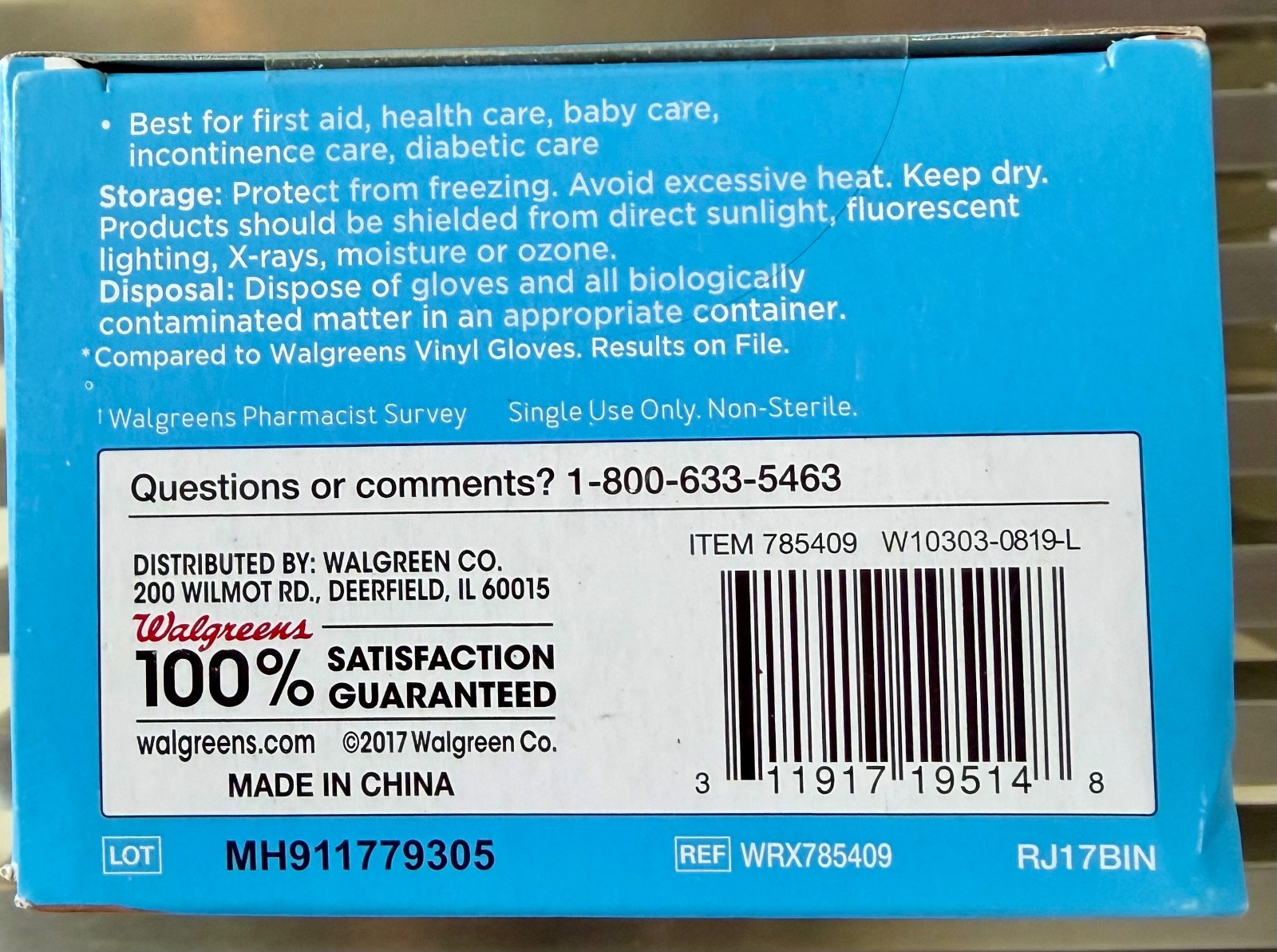 NEW IN BOX Walgreens Nitrile LARGE Exam Gloves Textured fingertips SEALED 40 ct