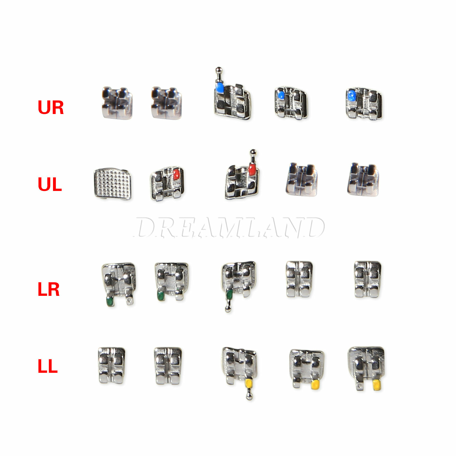 10 X Dental Orthodontic Brackets Mini Roth 0.022 Slot 3hooks No.3