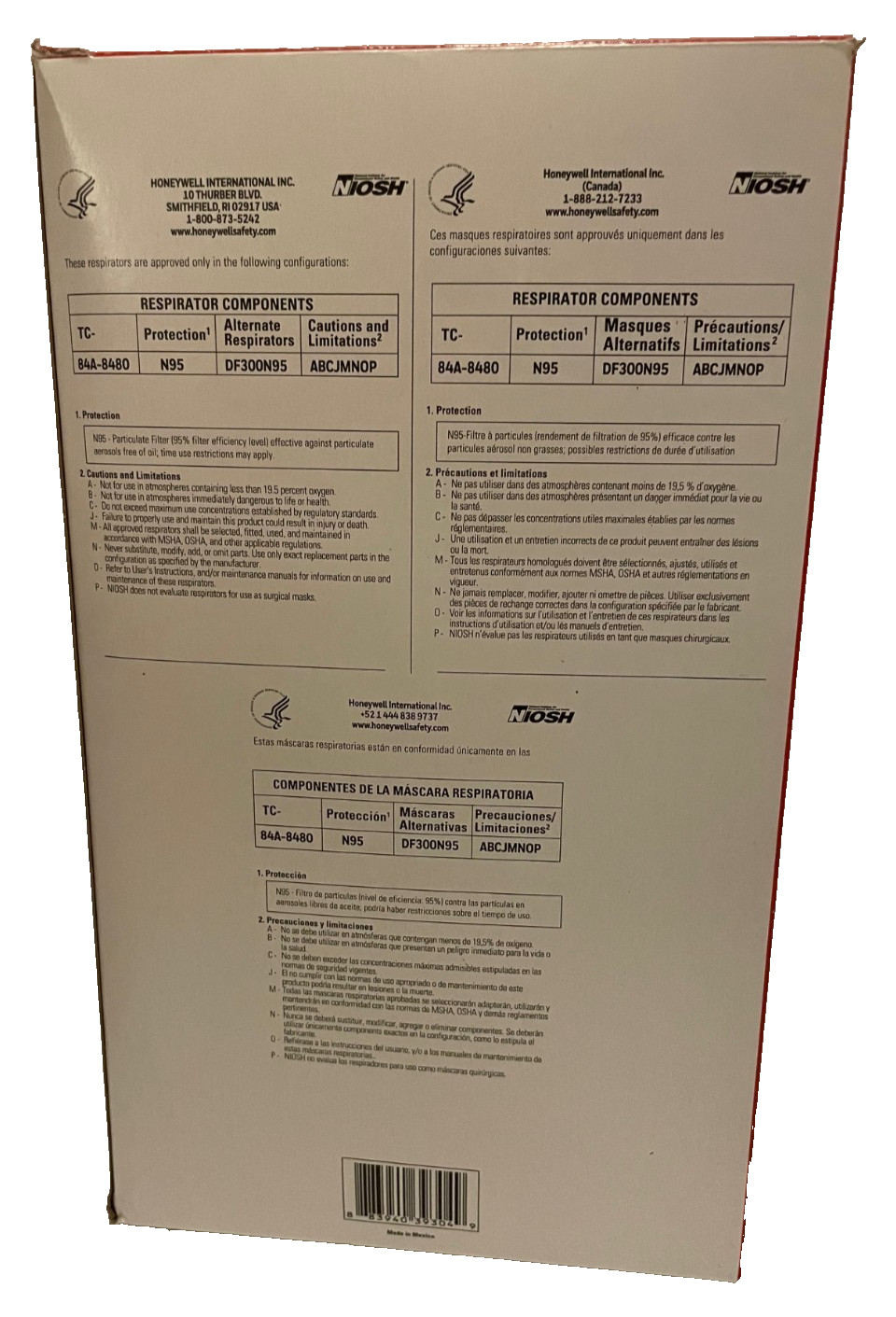 3 Boxes of 50 (150 total) Safety DF300 N95 Flatfold Disposable Respirator