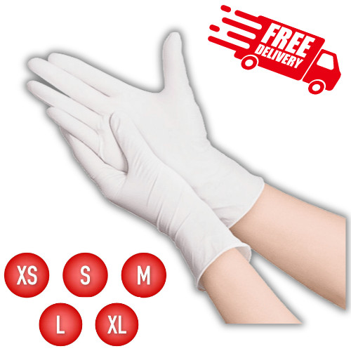 LATEX Disposable Exam/Medical Gloves Non-Sterile CHOOSE YOUR SIZE 100/Pk