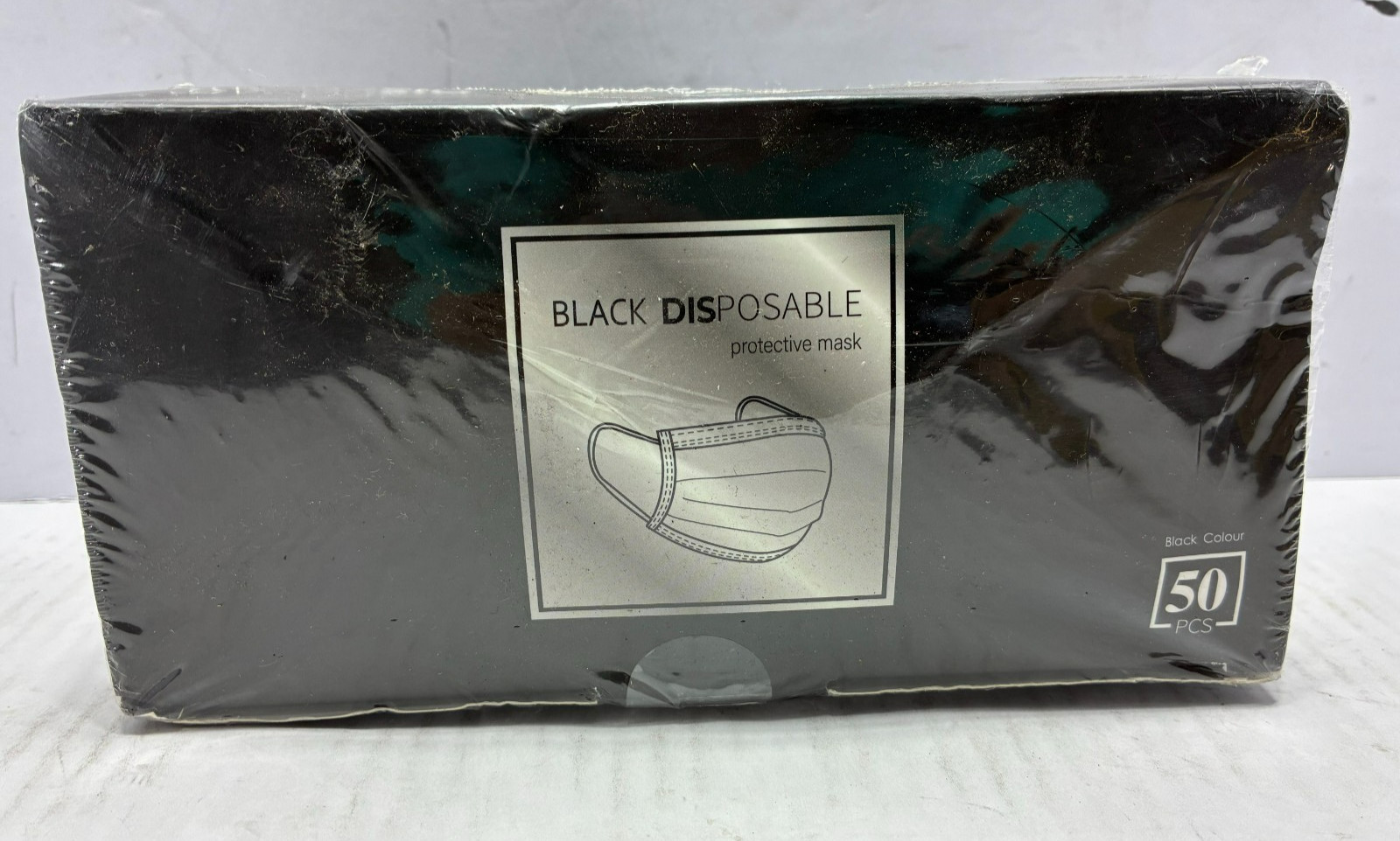 50 Pieces Black Disposable Face Masks Adult Unisex