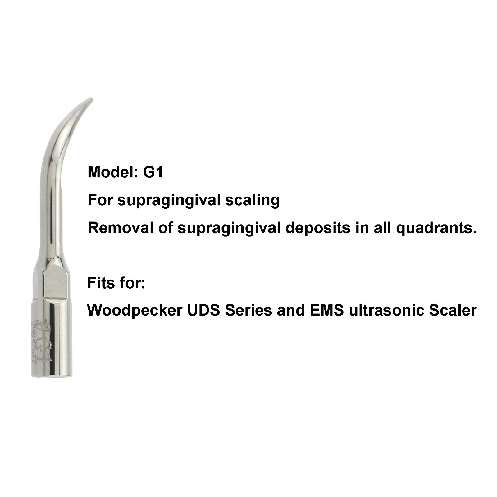 5Pcs Woodpecker EMS Dental Ultrasonic Piezo Scaler Tips G1 UDS Scaling Tips