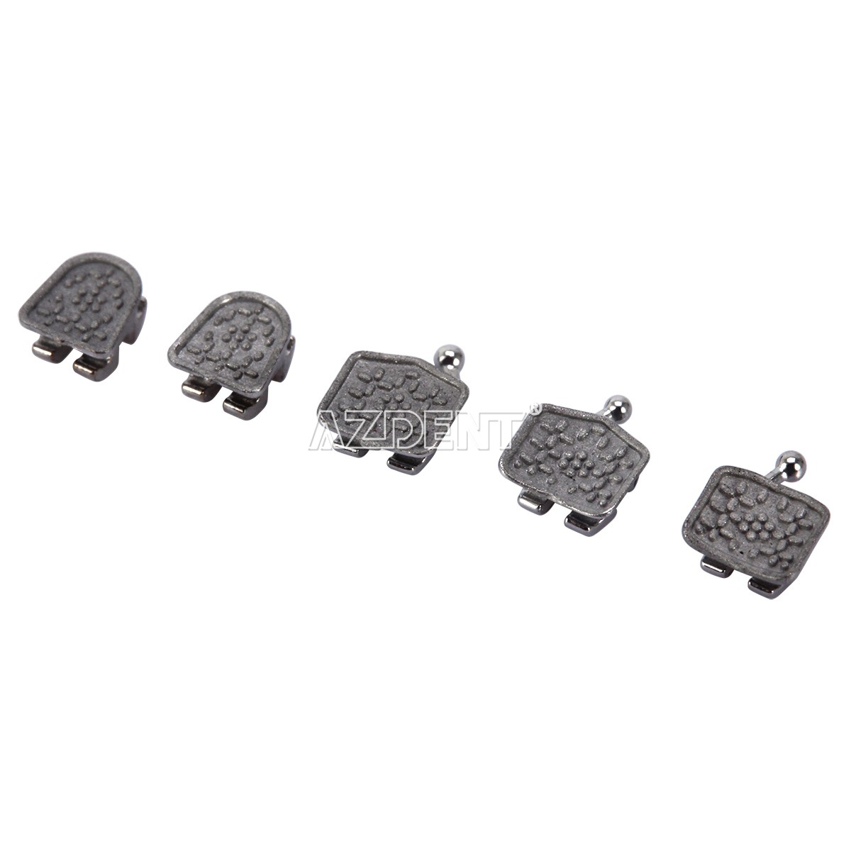 Dental 24K Gold Coated Orthodontic Brackets Braces Mini Roth 022 Hooks 3-4-5