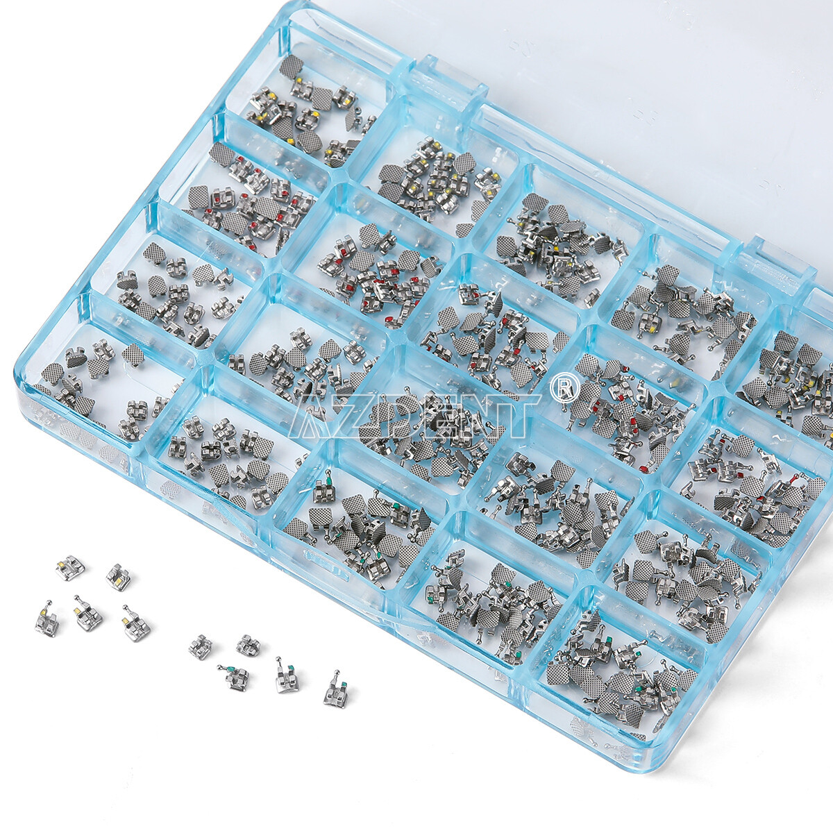 AZDENT Dental Ortho Monoblock Brackets Brace MBT/Roth Hooks Mini 345 20set/50set