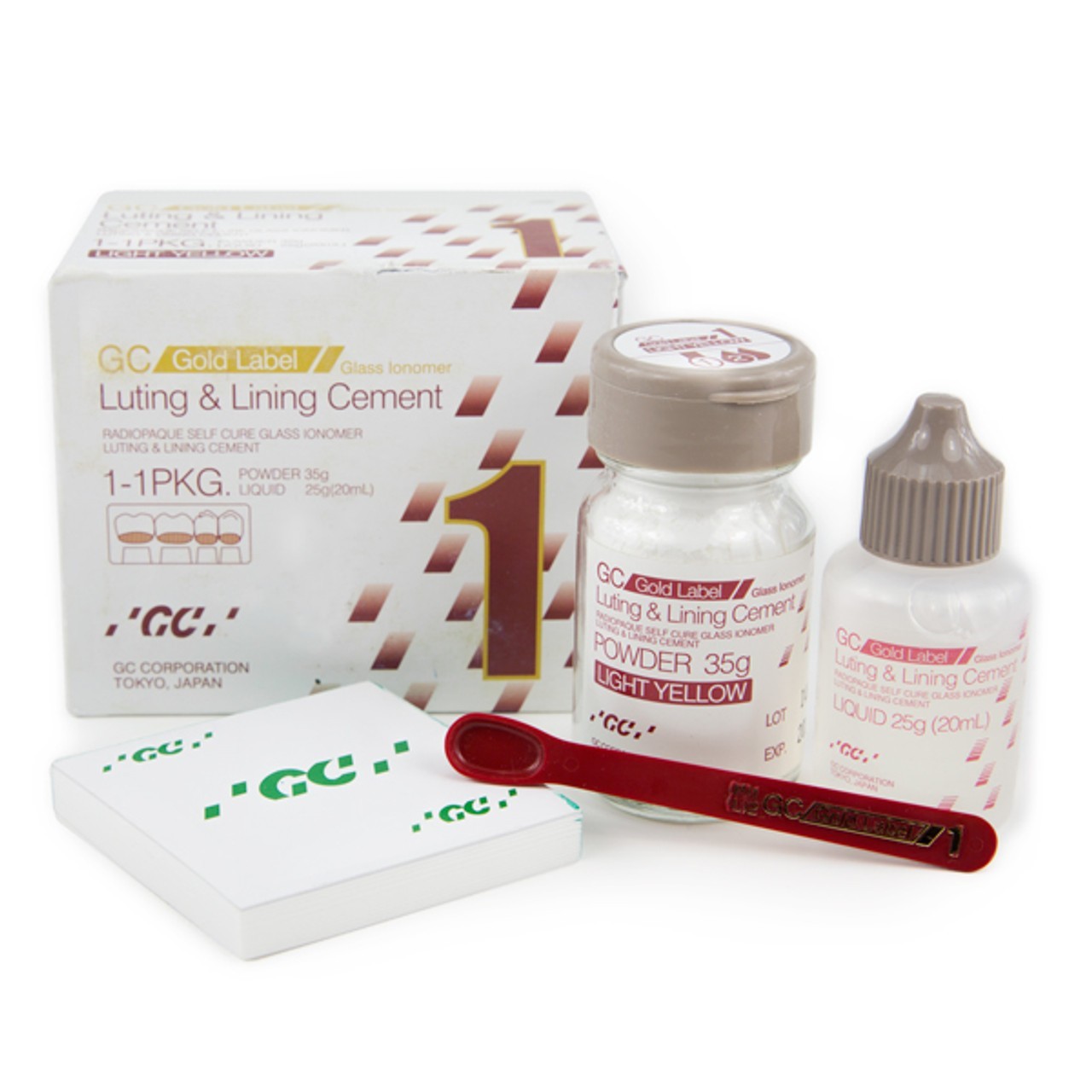 GC Gold Label Fuji 1 Radiopaque Luting & Lining Glass Ionomer Dental Cement