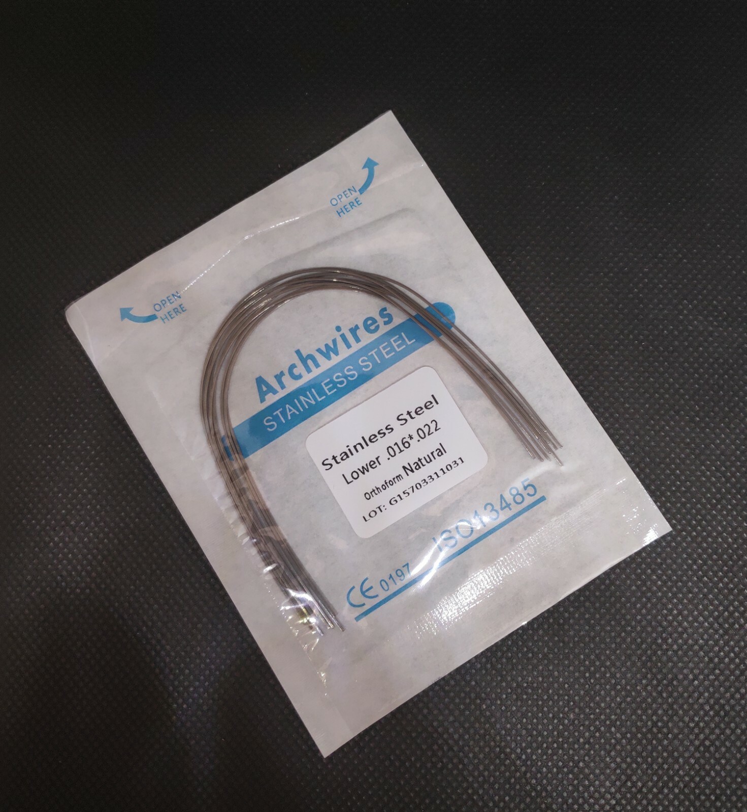 10 Packs Dental Orthodontic Stainless Steel Arch Wires Rectangular Ovoid/Natural