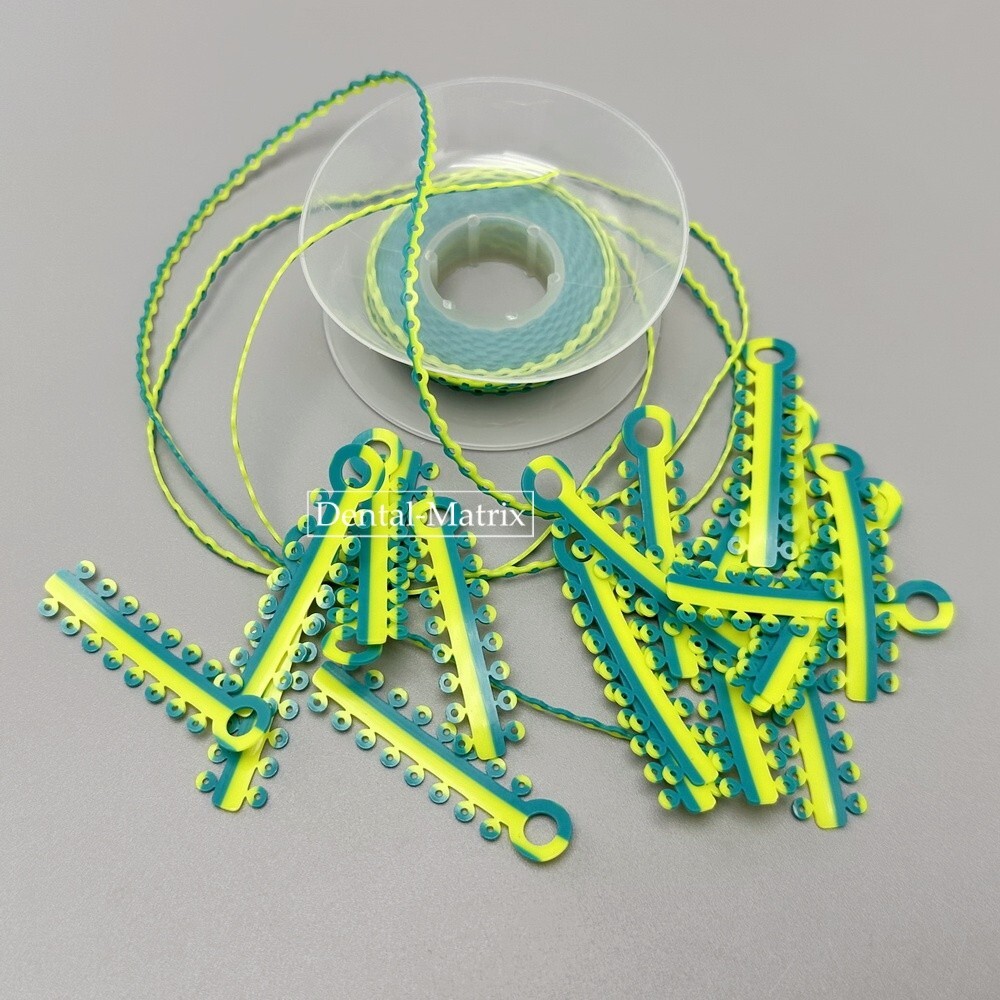 320pcs Dental Orthodontic Elastic Rubber Ligature Tie Rubber Bnads Double Color