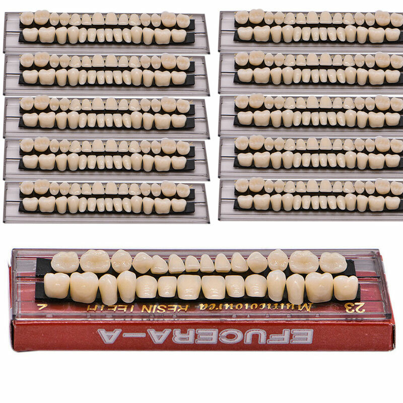 15 Sets Denture 23# Shade A2 Acrylic Resin Full Set Teeth Upper Lower Dental US
