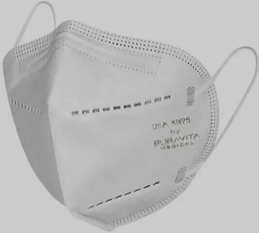 PURAVITA, KN-95 Mask, individually wrapped!, 20 masks per box. MADE IN THE USA!
