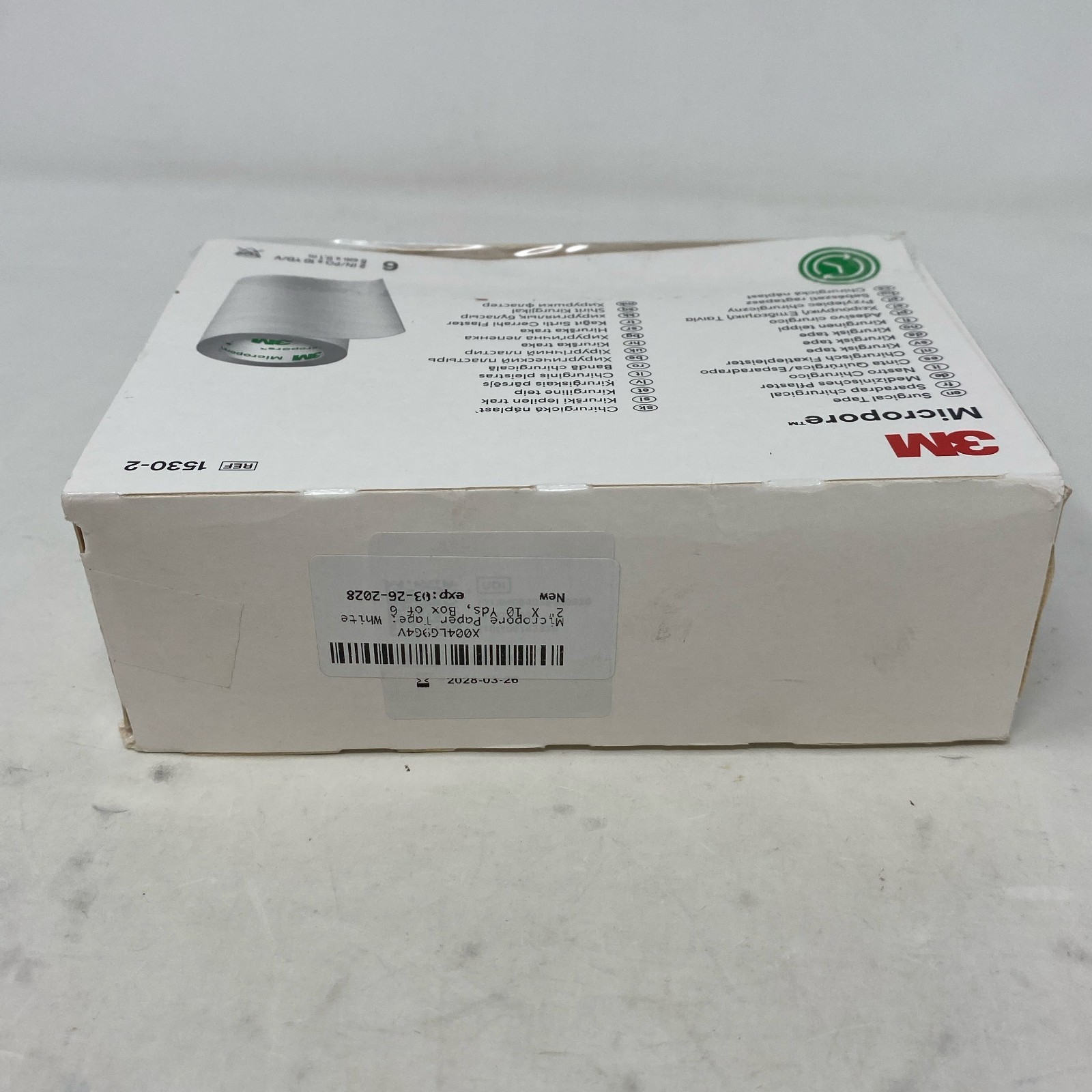 3M Micropore Paper Tape White 2″ x 10yd, Box of 6 Rolls