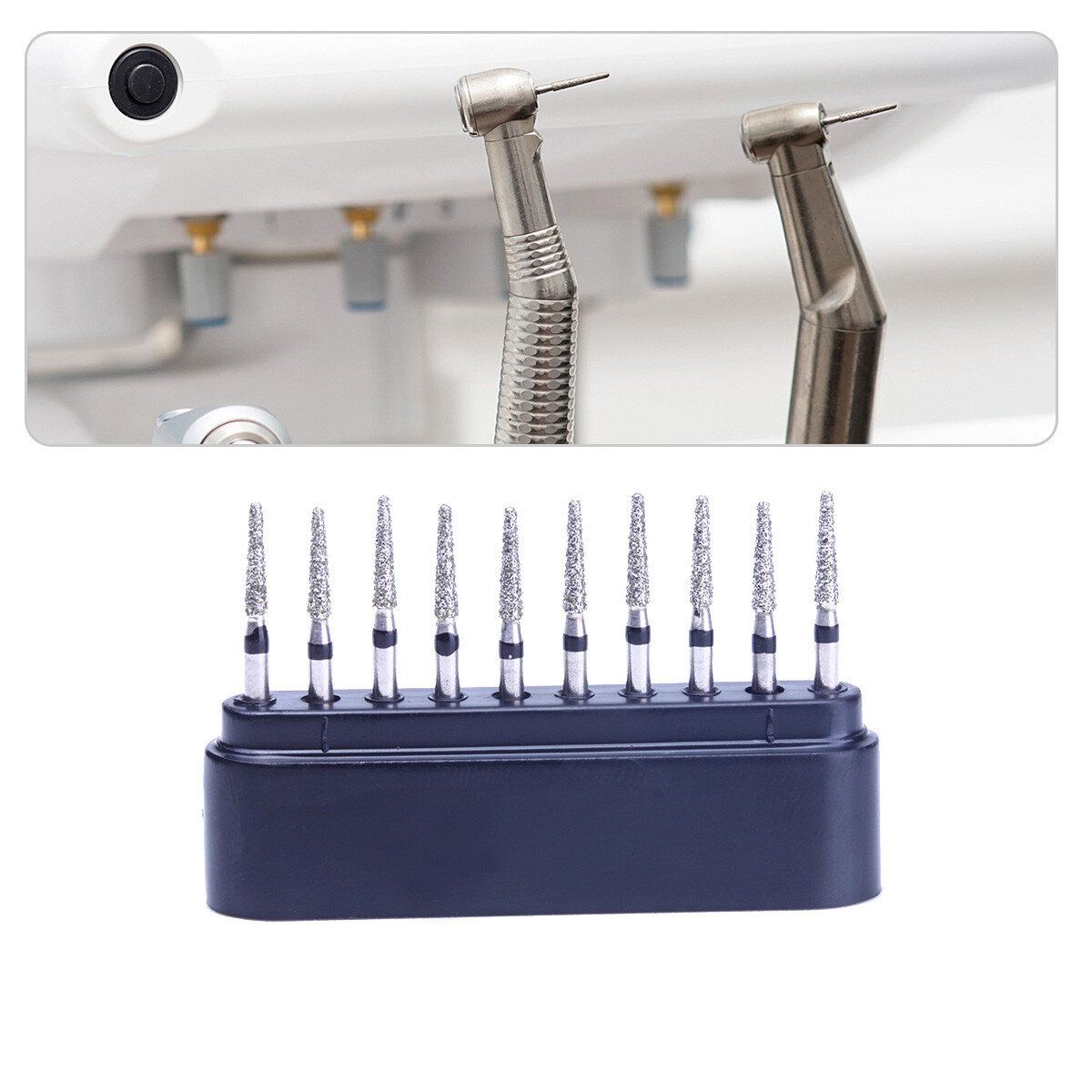 Dental Diamond FG Burs Super Coarse Round Cone Taper High Speed Polishing Drills