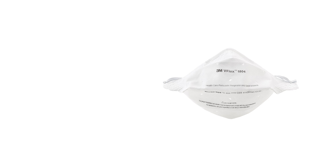 *400-Pieces* 3M VFlex Particulate Respirator NIOSH N95 Surgical Face Mask 1804