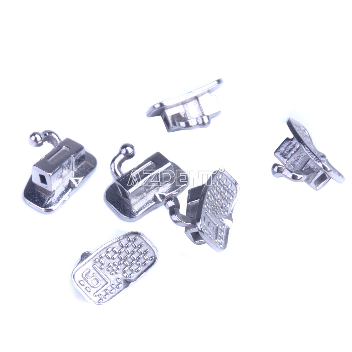 80Pcs AZDENT Dental Orthodontic Bondable MBT.022 1st Molor Buccal Tube Non-Cov