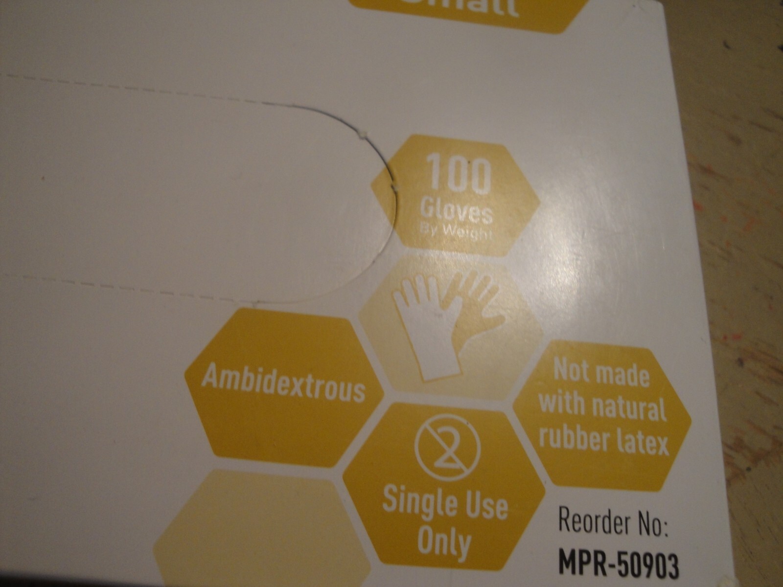 Medpride Medical Vinyl Examination Gloves Latex Free Rubber Small 100 #F49